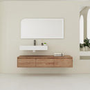 Modern Wall Mounted Bathroom Vanity With Resin Sink And Soft Close Drawer