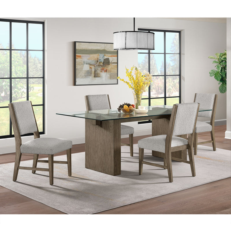 Conner - Dining Side Chair (Set of 2) - Oak / Light Gray