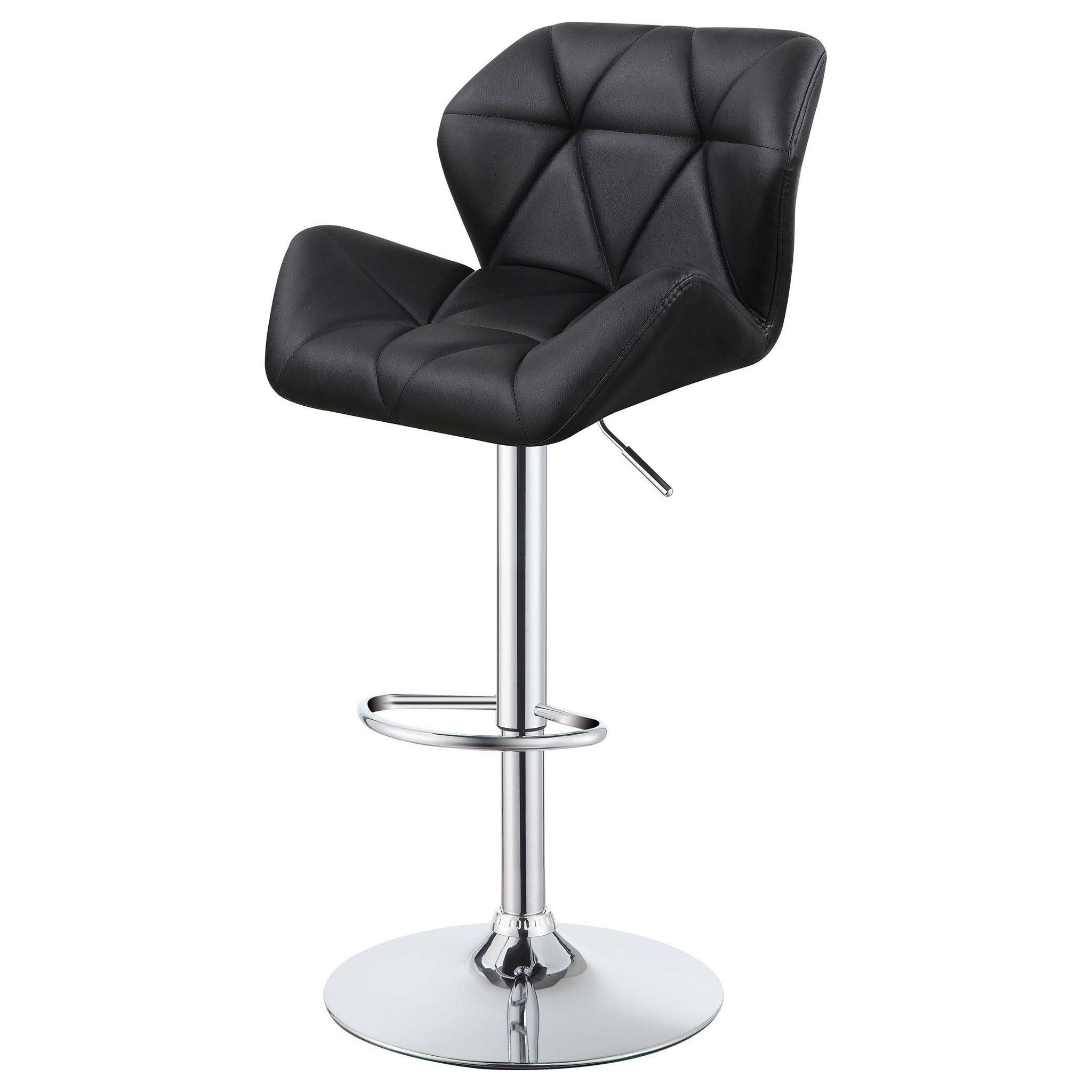 Berrington Upholstered Adjustable Bar Stool Black (Set of 2) - Atlantic Fine Furniture Melbourne FL