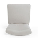 Quicksilvered - Upholstered Swivel Counter Stool With Wood Legs - Beige