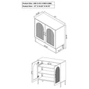 Jess - 2-Door Arched Fluted Glass Accent Cabinet - Black