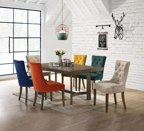 Farren - 11 Pieces Dining Room Set - Multi / Oak