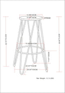 Simeon - Multifunctional Metal Stool With Wood Seat