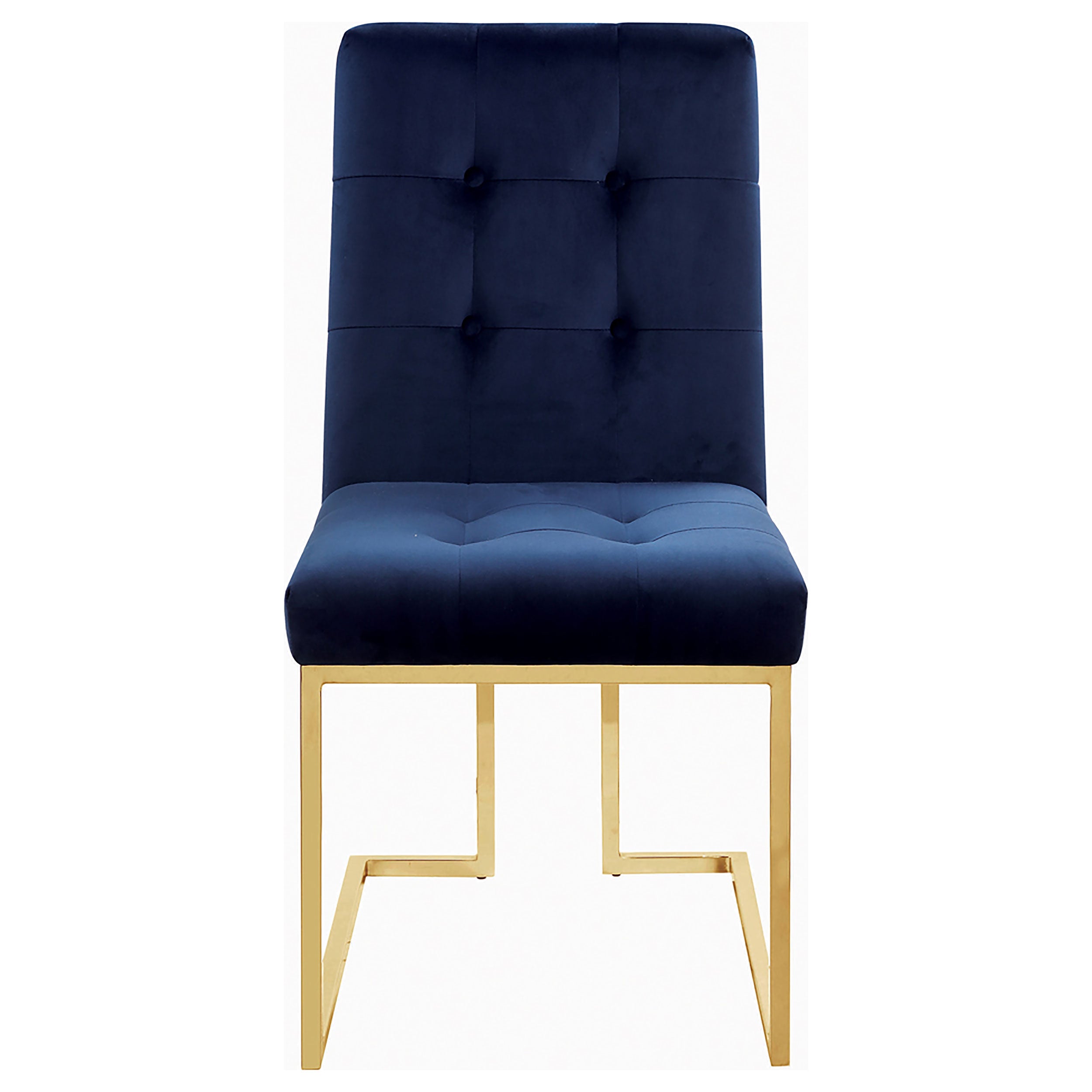 Cisco Velvet Upholstered Dining Side Chair Gold (Set of 2) — view 4