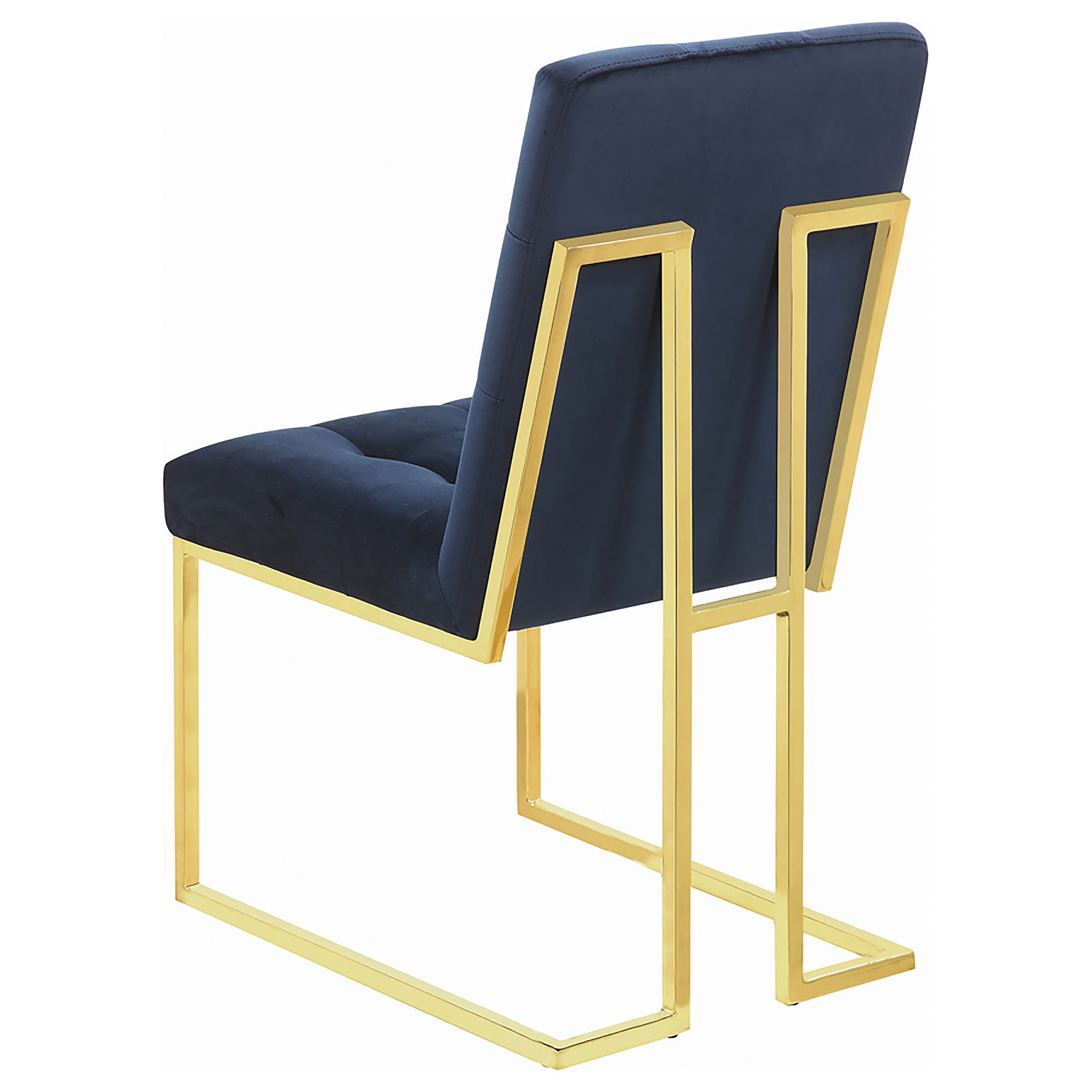 Cisco Velvet Upholstered Dining Side Chair Gold (Set of 2) — view 7