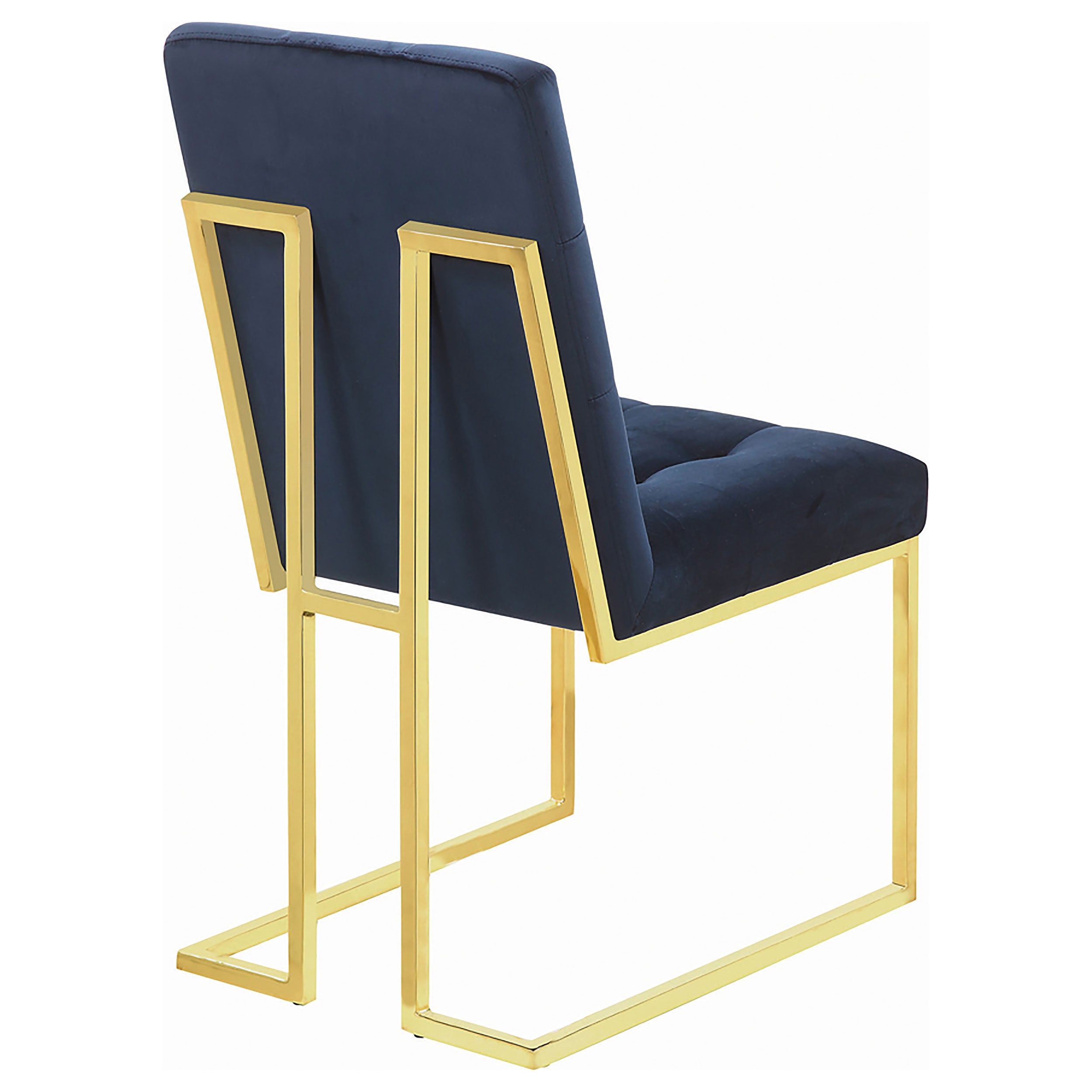 Cisco Velvet Upholstered Dining Side Chair Gold (Set of 2) — view 9