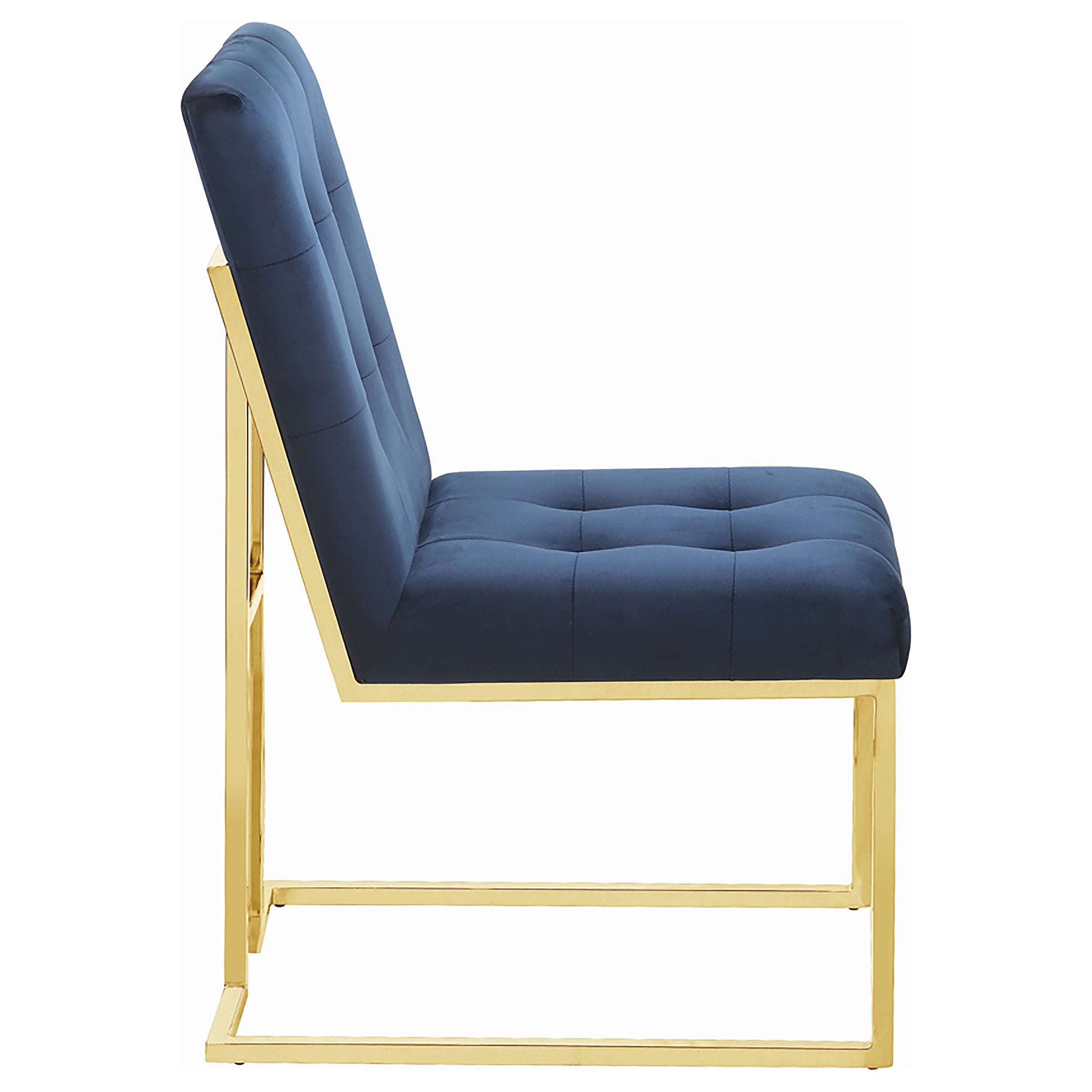 Cisco Velvet Upholstered Dining Side Chair Gold (Set of 2) — view 10