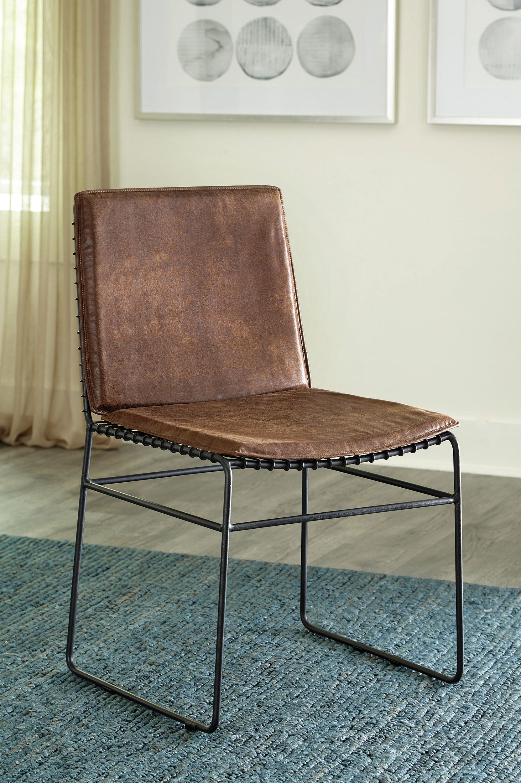 Abbott Metal Dining Side Chair Antique Brown (Set of 2) — view 2