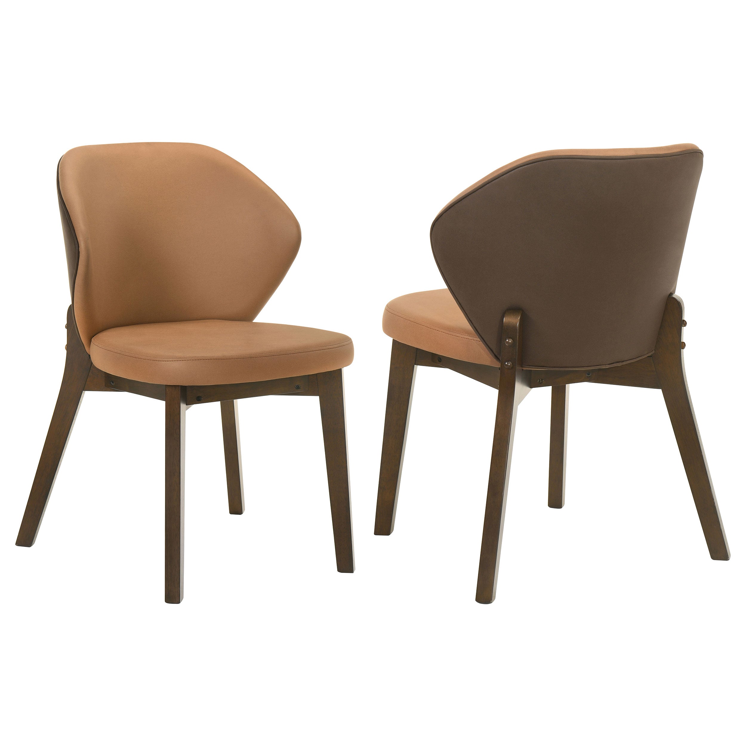 Randolph Dining Side Chair Butterscotch and Brown (Set of 2) — view 1