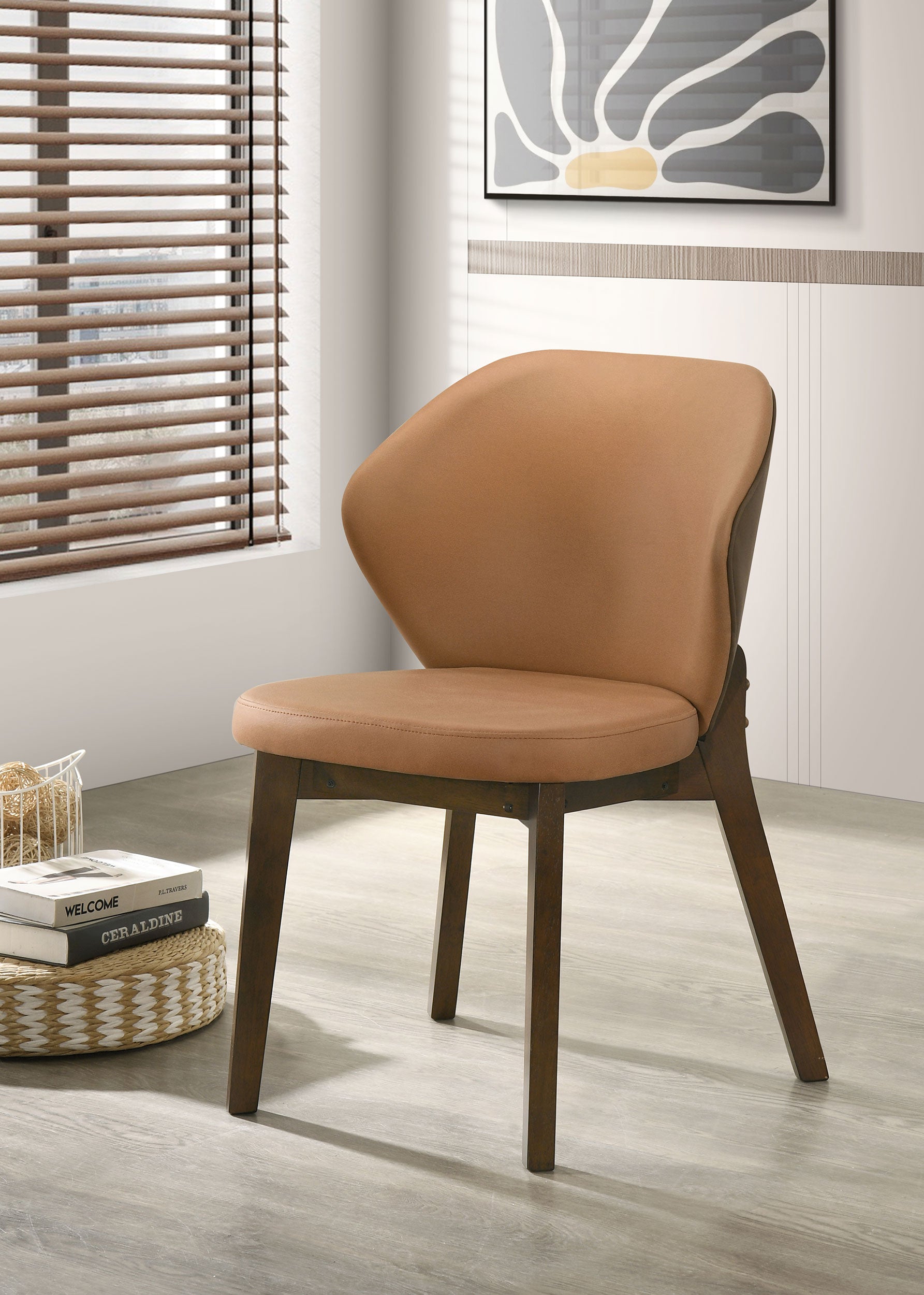Randolph Dining Side Chair Butterscotch and Brown (Set of 2) — view 2