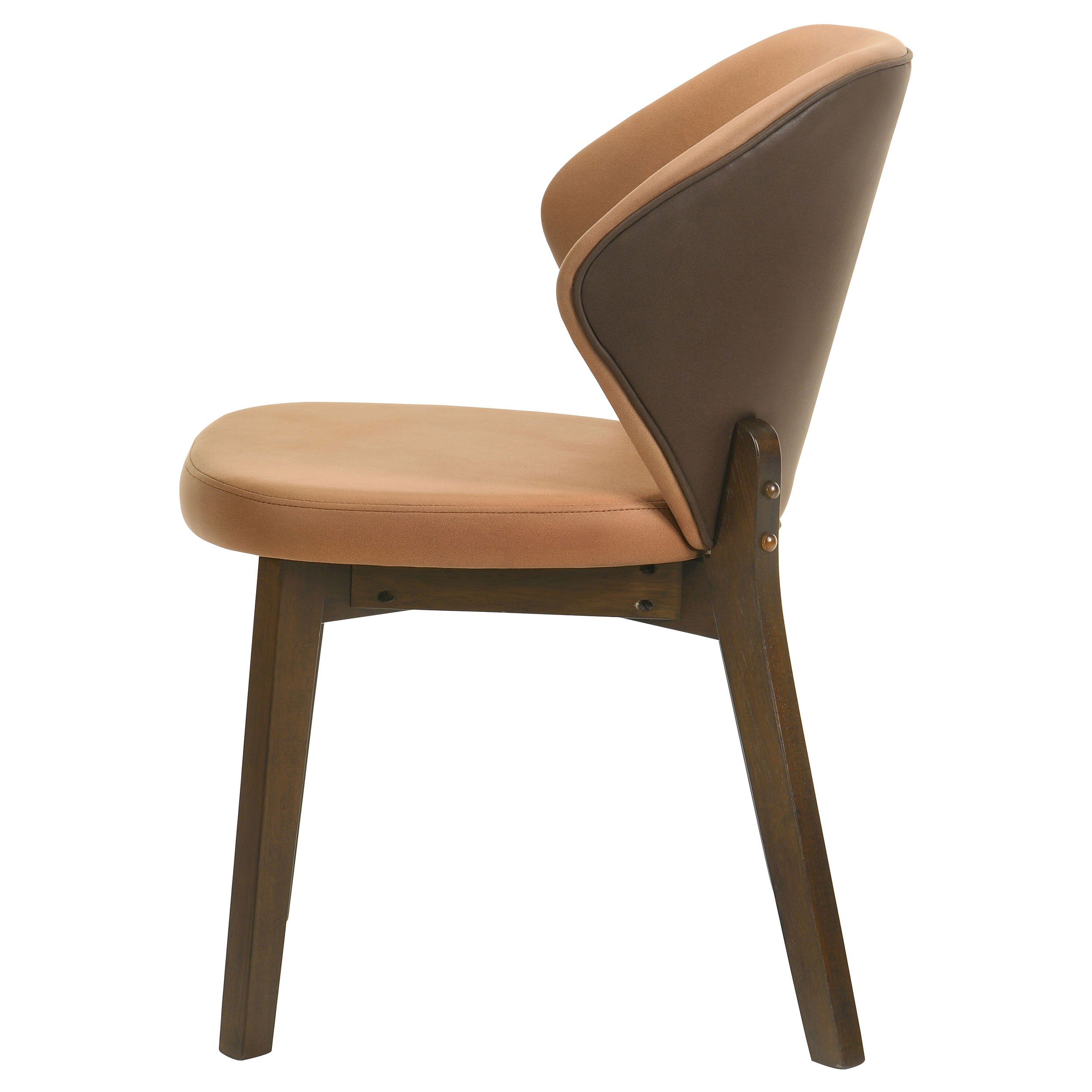 Randolph Dining Side Chair Butterscotch and Brown (Set of 2) — view 6