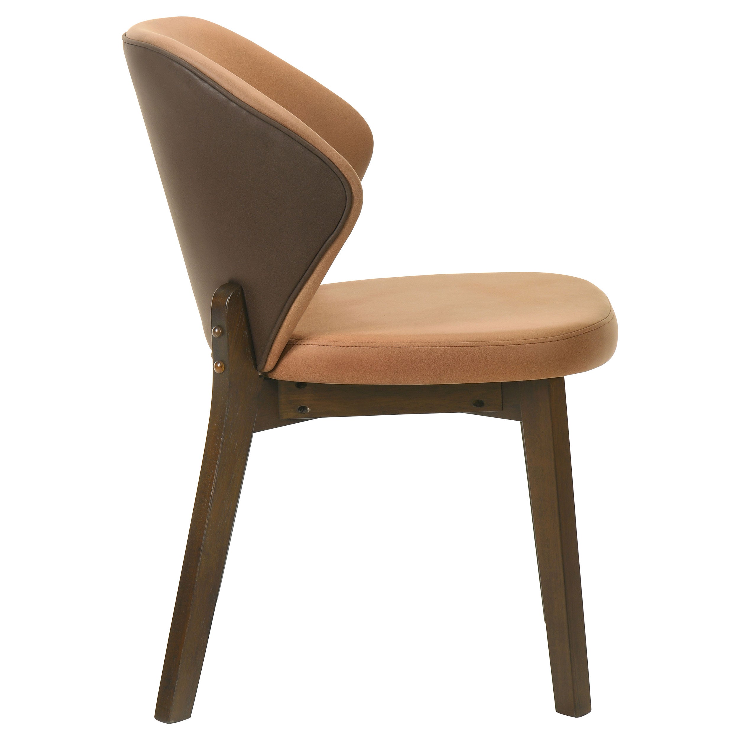Randolph Dining Side Chair Butterscotch and Brown (Set of 2) — view 9