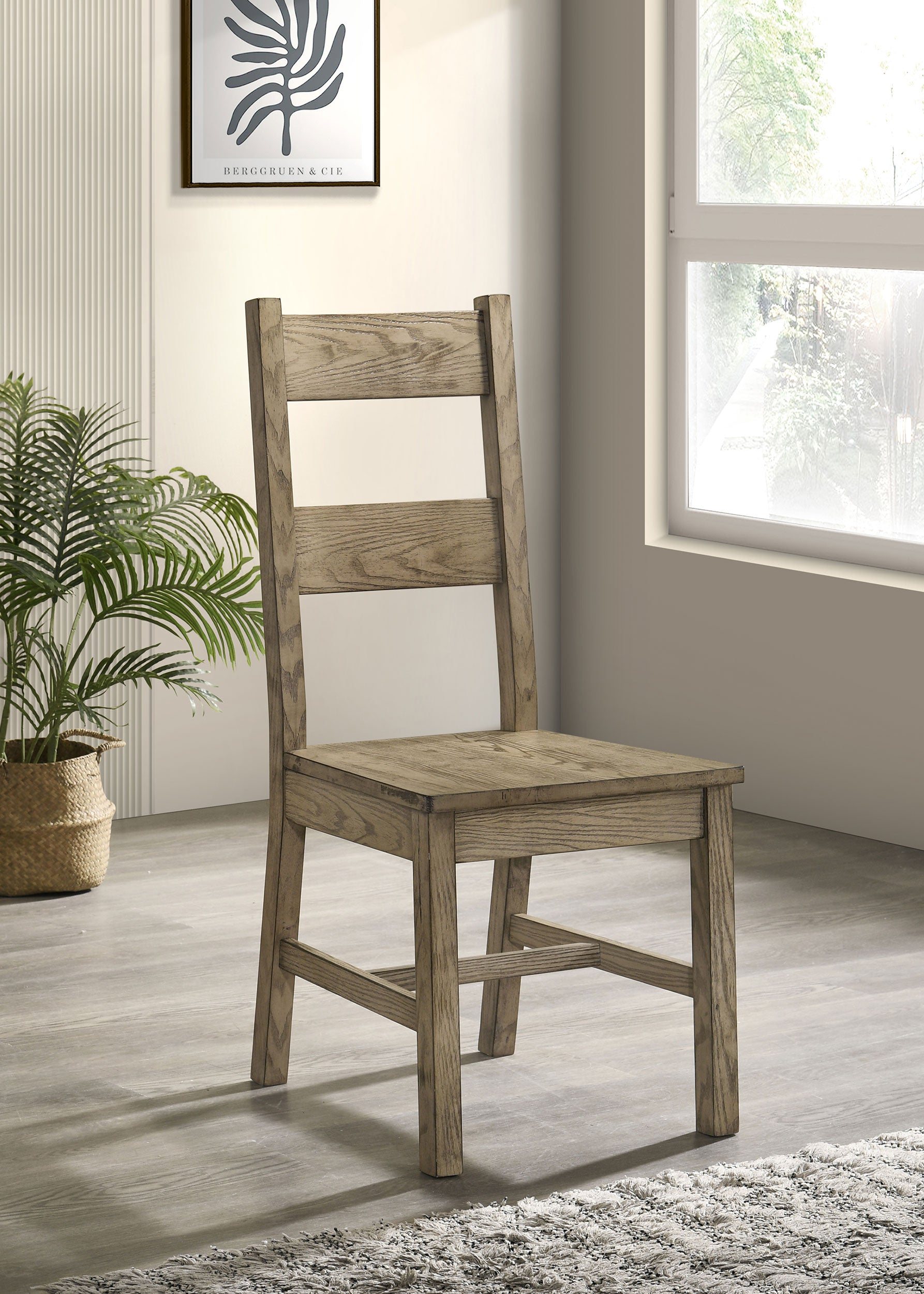 Cardova Solid Wood Dining Side Chair Vineyard Oak (Set of 2) — view 2