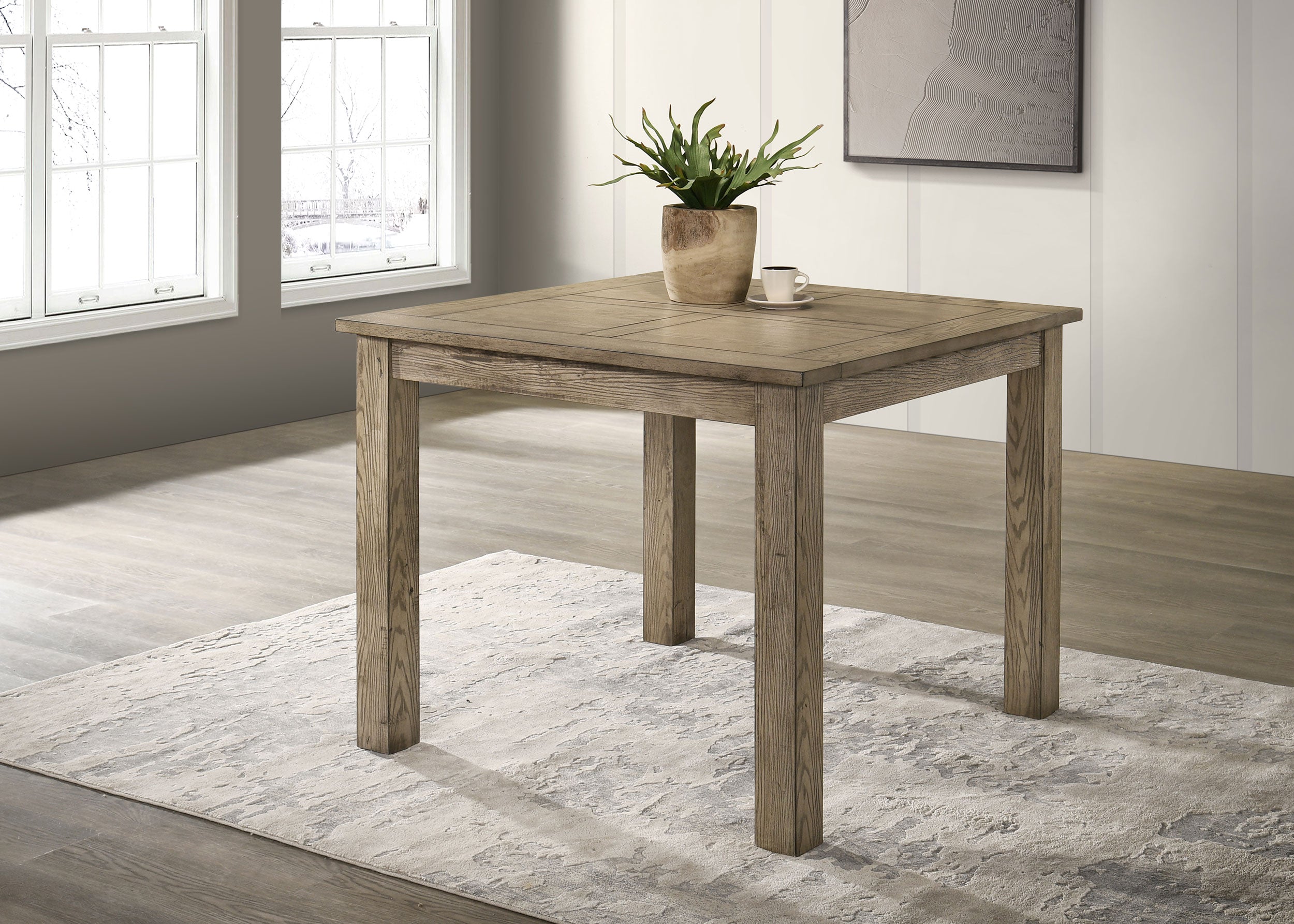 Cardova Square Counter Height Dining Table Vineyard Oak — view 2