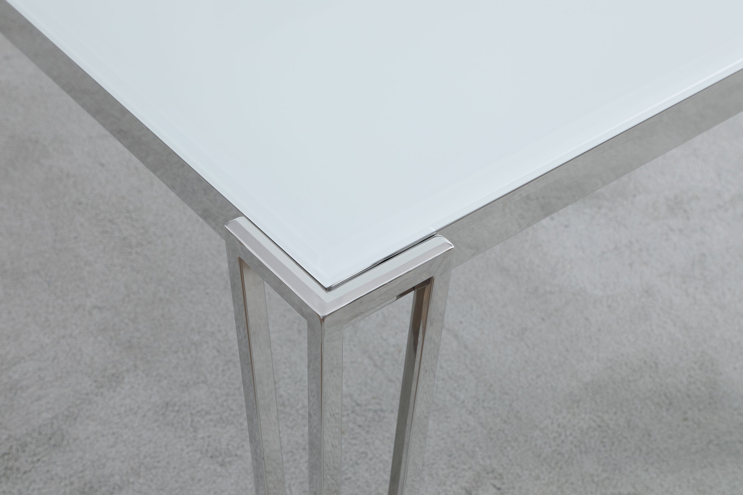 Pauline Rectangular 64-inch Glass Top Dining Table Chrome — view 5