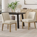 Modern Dining Chair With Durable Fabric Upholstery And Sturdy Wooden Frame (Set of 2)