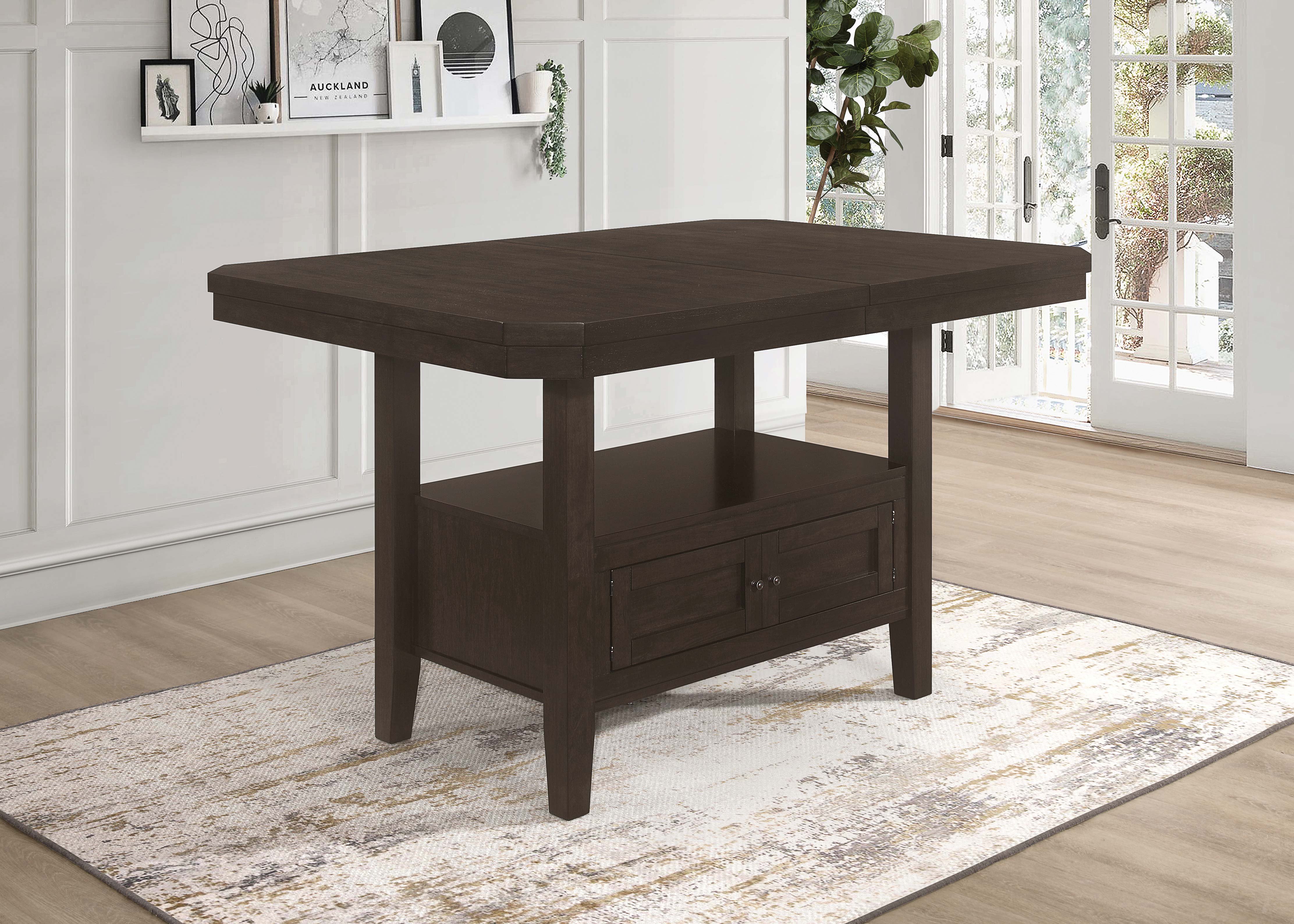Prentiss 78-inch Extension Counter Dining Table Cappuccino — view 2