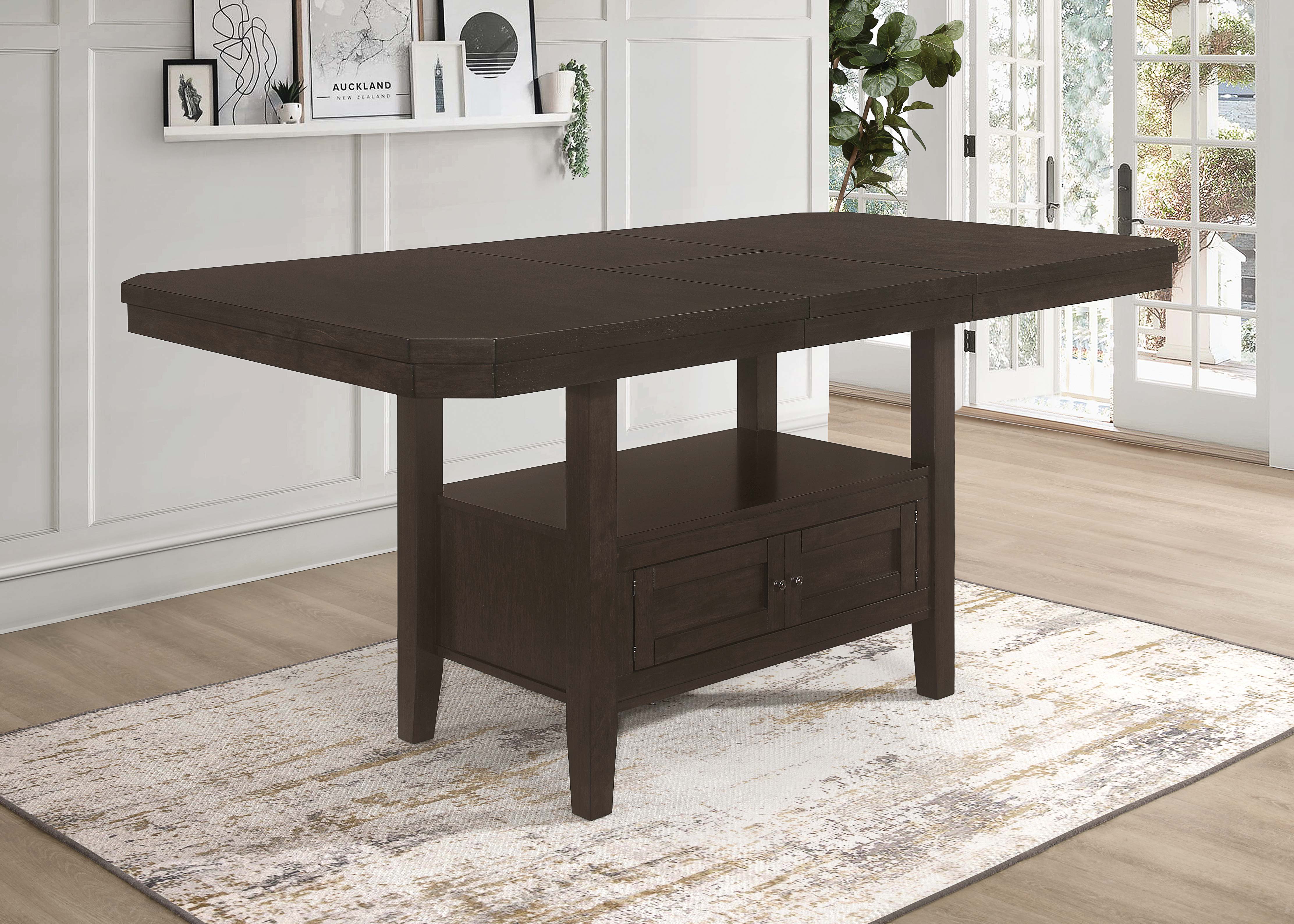 Prentiss 78-inch Extension Counter Dining Table Cappuccino — view 3