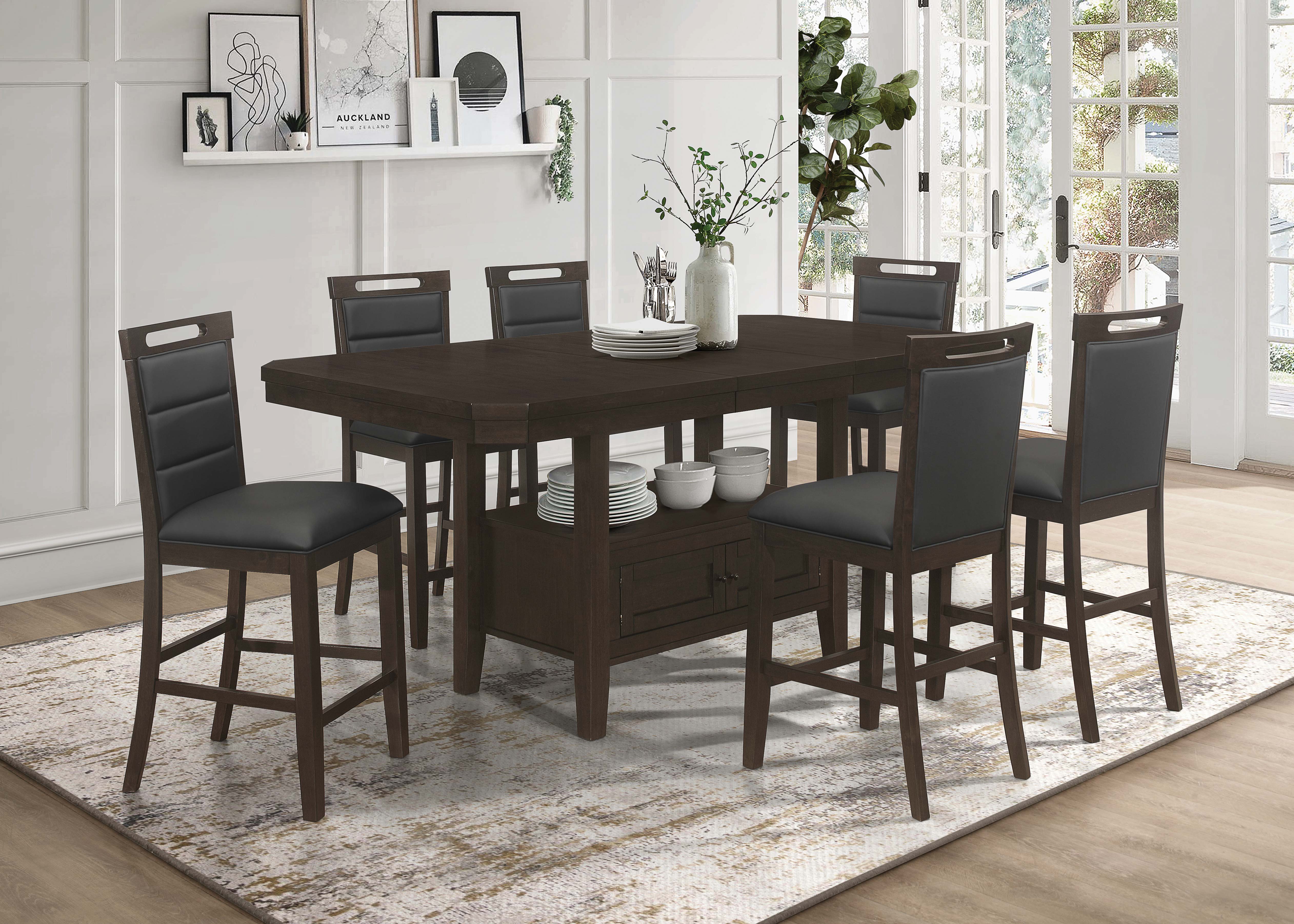 Prentiss 78-inch Extension Counter Dining Table Cappuccino — view 13