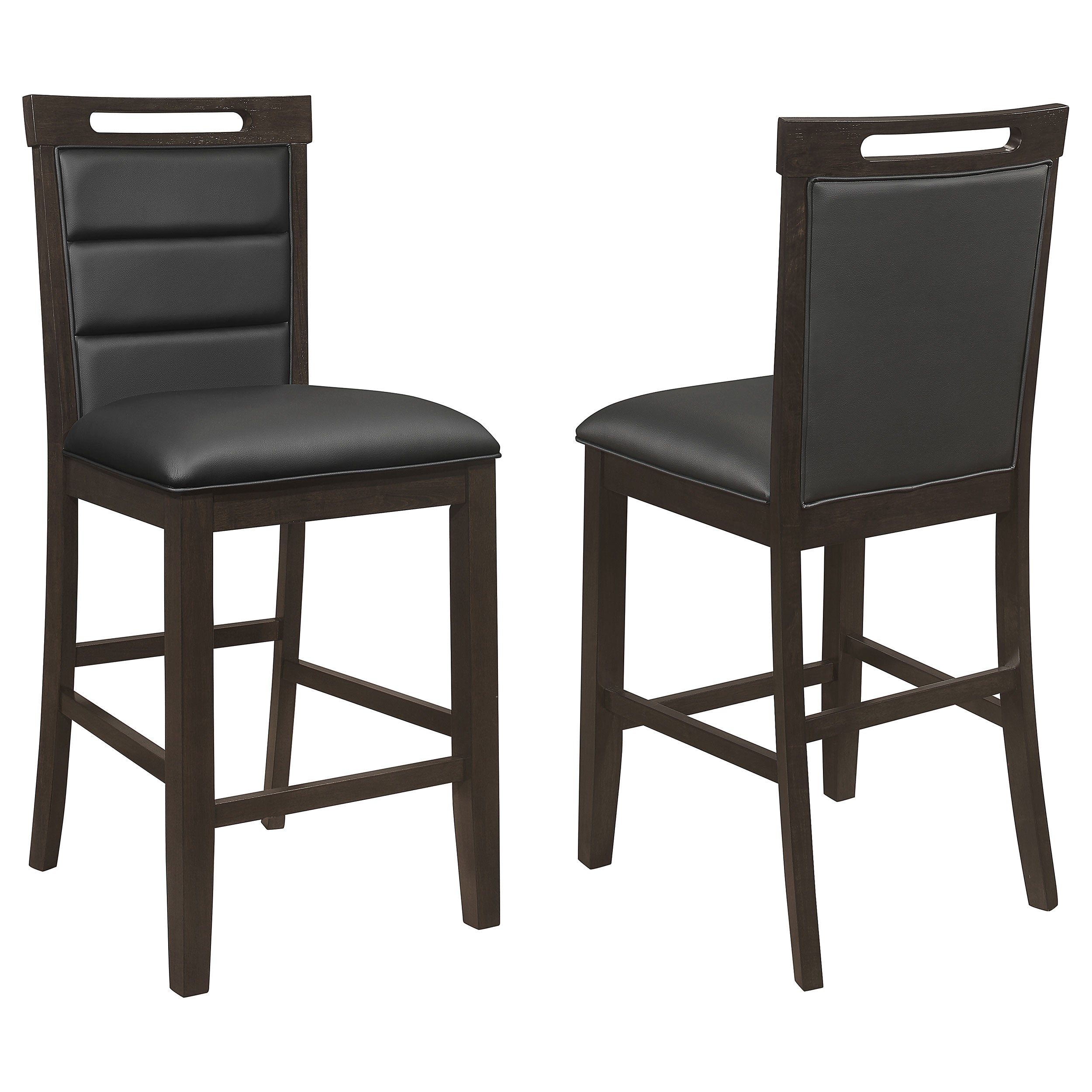 Prentiss Upholstered Counter Chair Cappuccino (Set of 2) — view 1