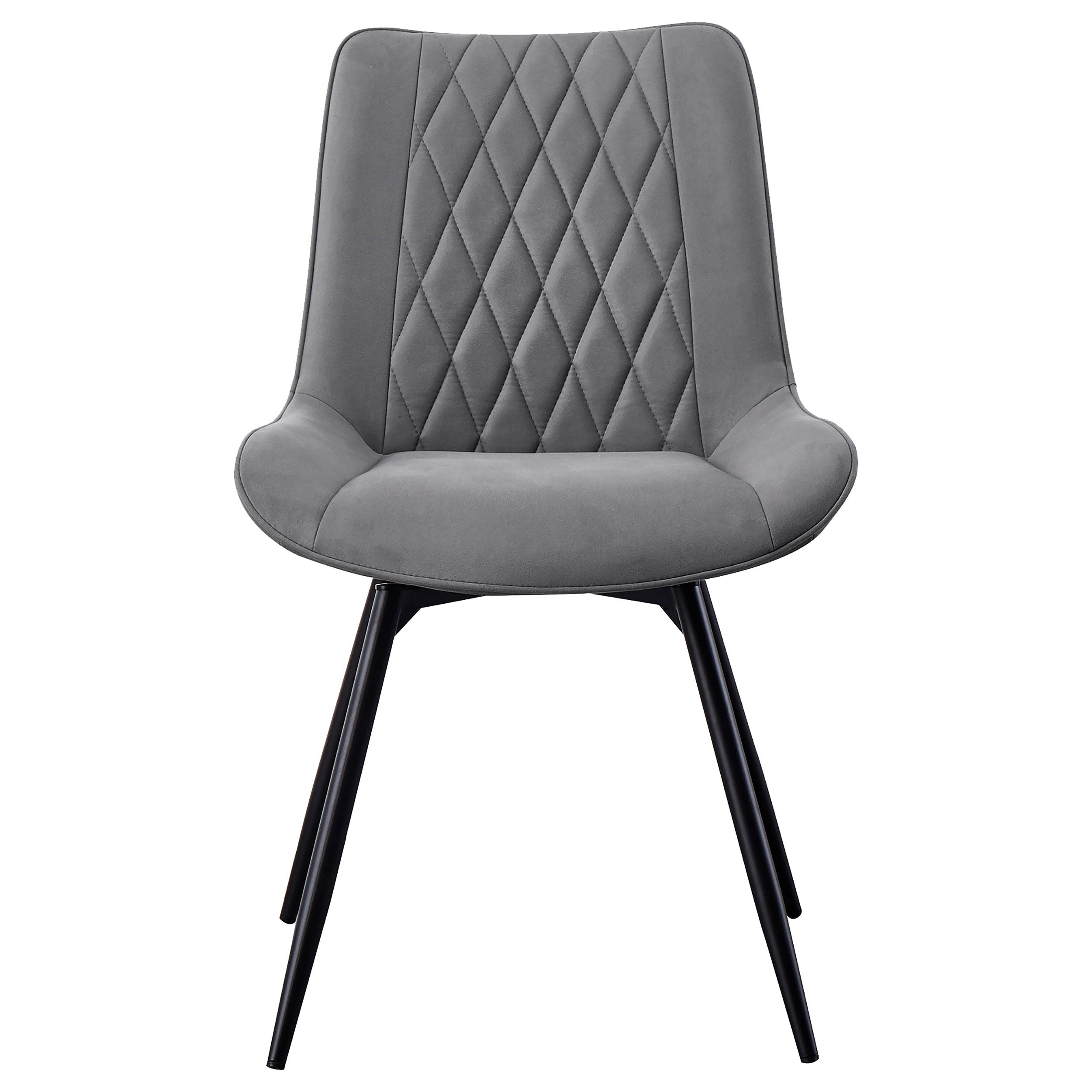 Diggs Upholstered Swivel Dining Side Chair Grey (Set of 2) — view 4