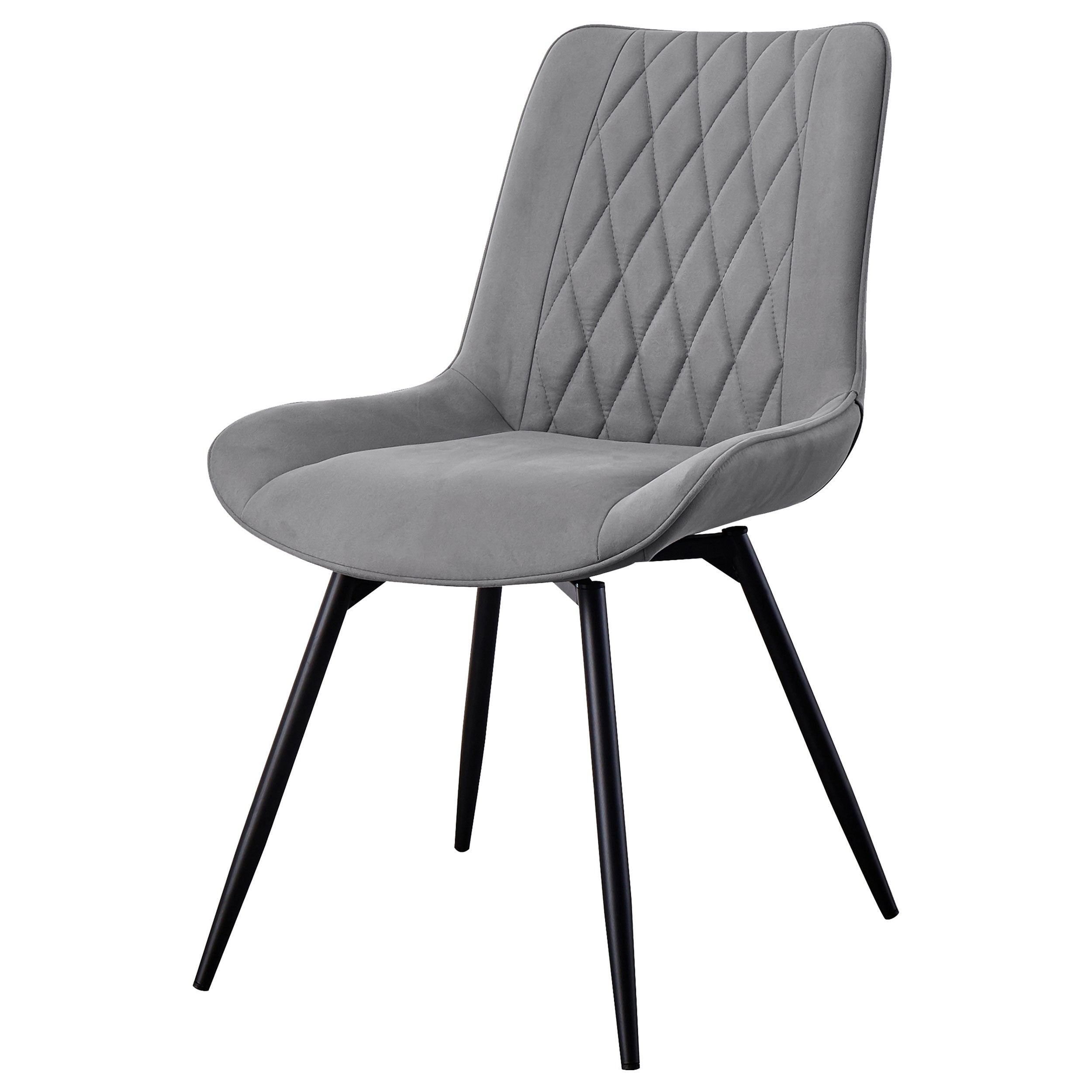 Diggs Upholstered Swivel Dining Side Chair Grey (Set of 2) — view 5