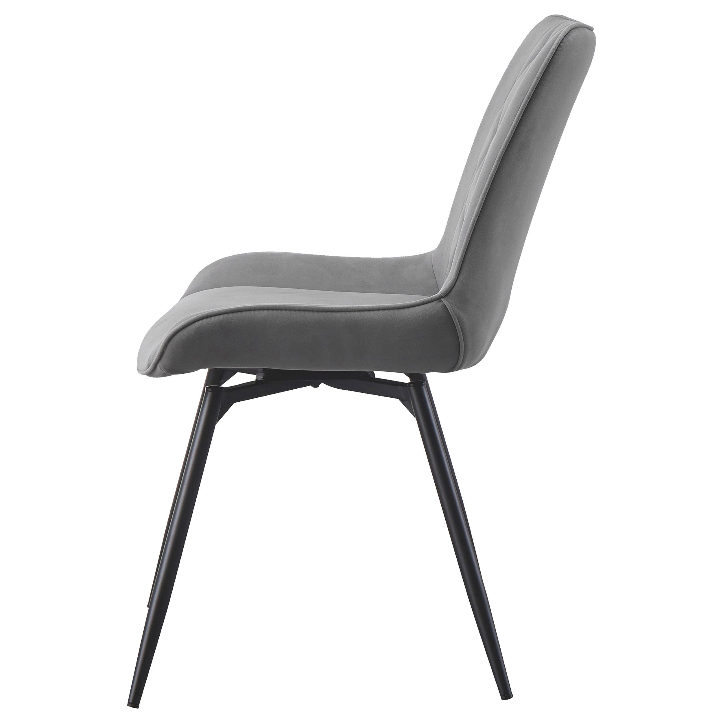 Diggs Upholstered Swivel Dining Side Chair Grey (Set of 2) — view 6