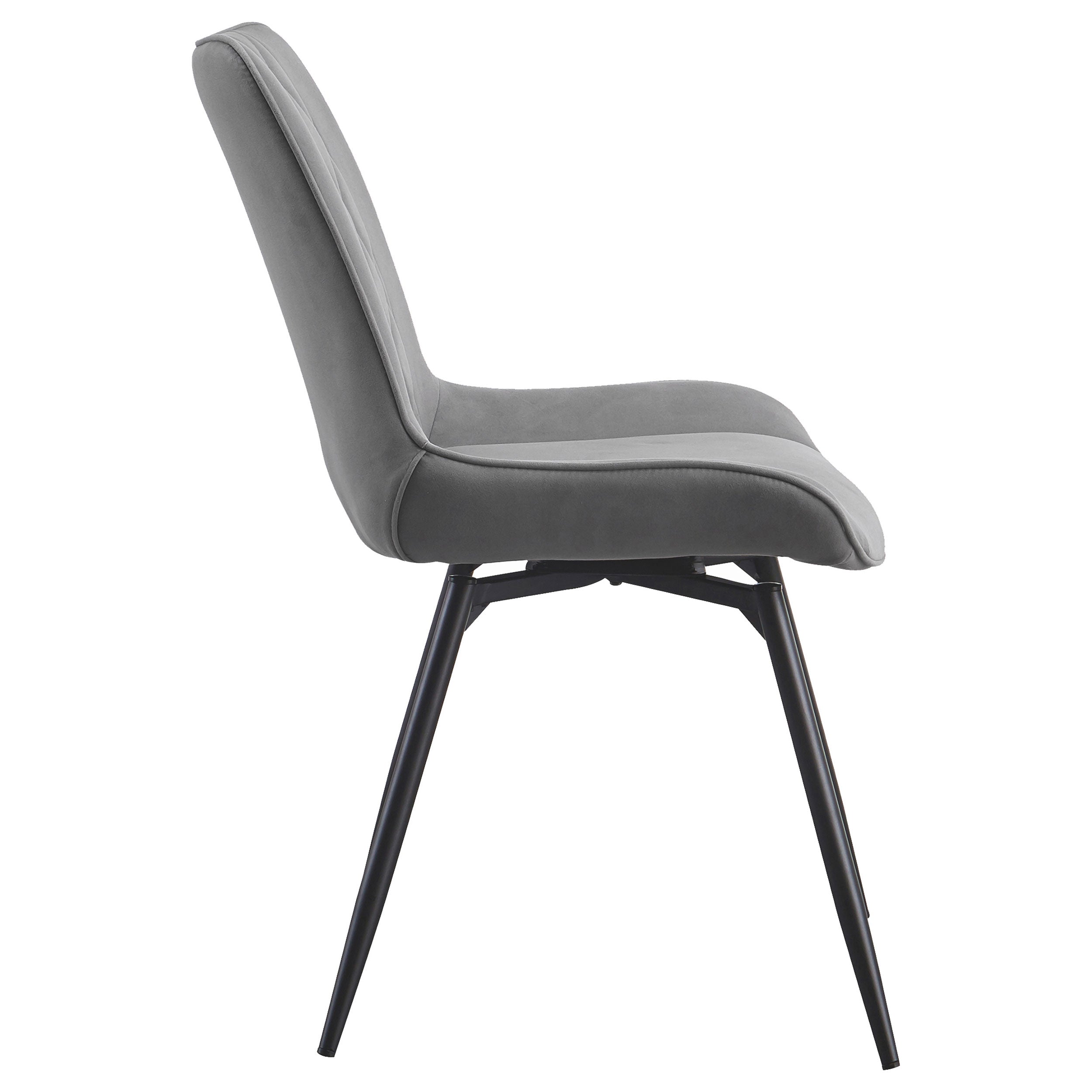 Diggs Upholstered Swivel Dining Side Chair Grey (Set of 2) — view 10