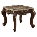 Mehadi - End Table - Marble Top & Walnut