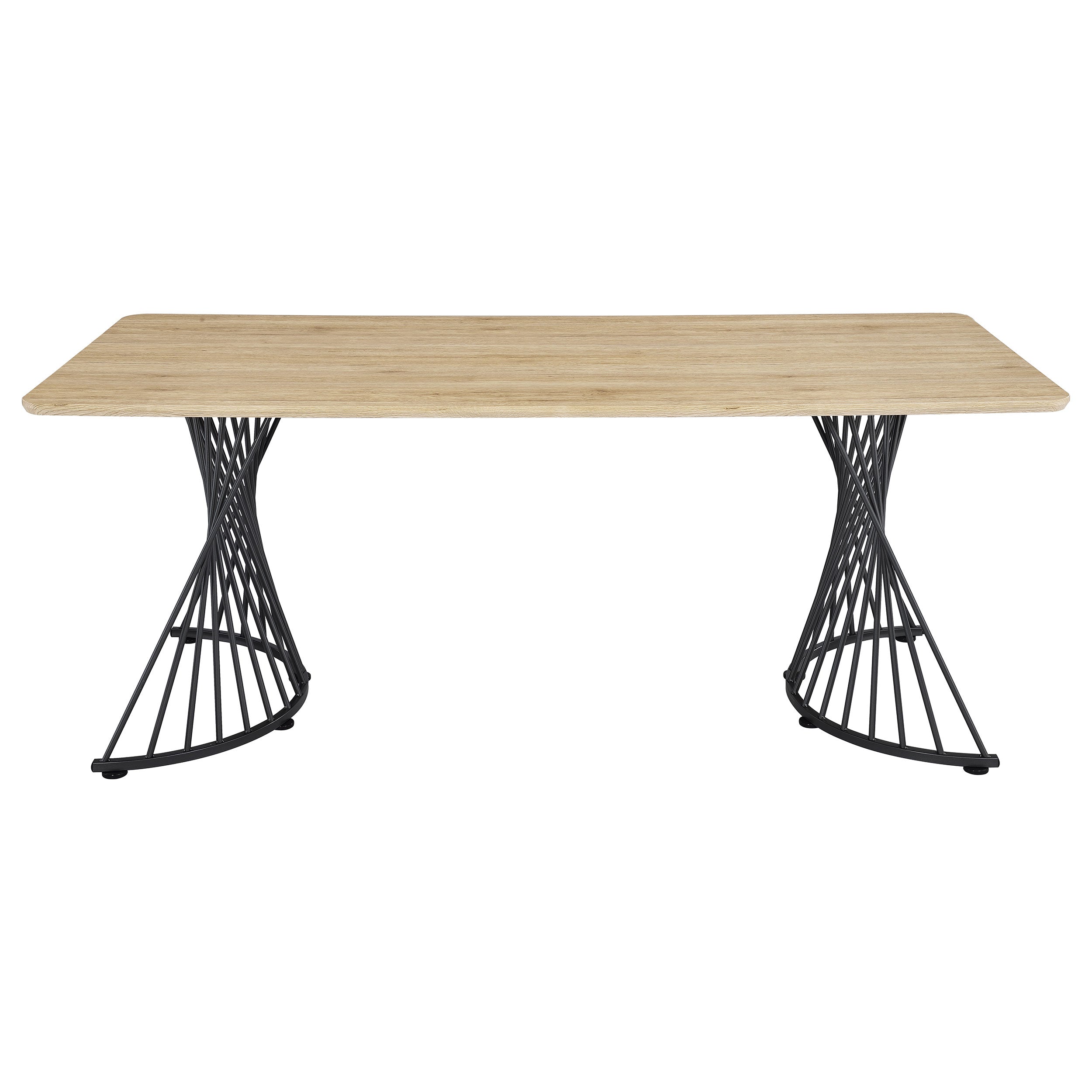 Altus 80-inch Composite Wood Dining Table Natural Oak — view 7