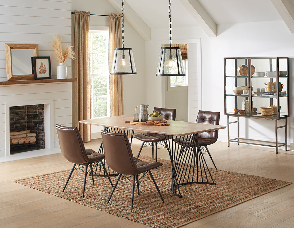Altus 80-inch Composite Wood Dining Table Natural Oak — view 14