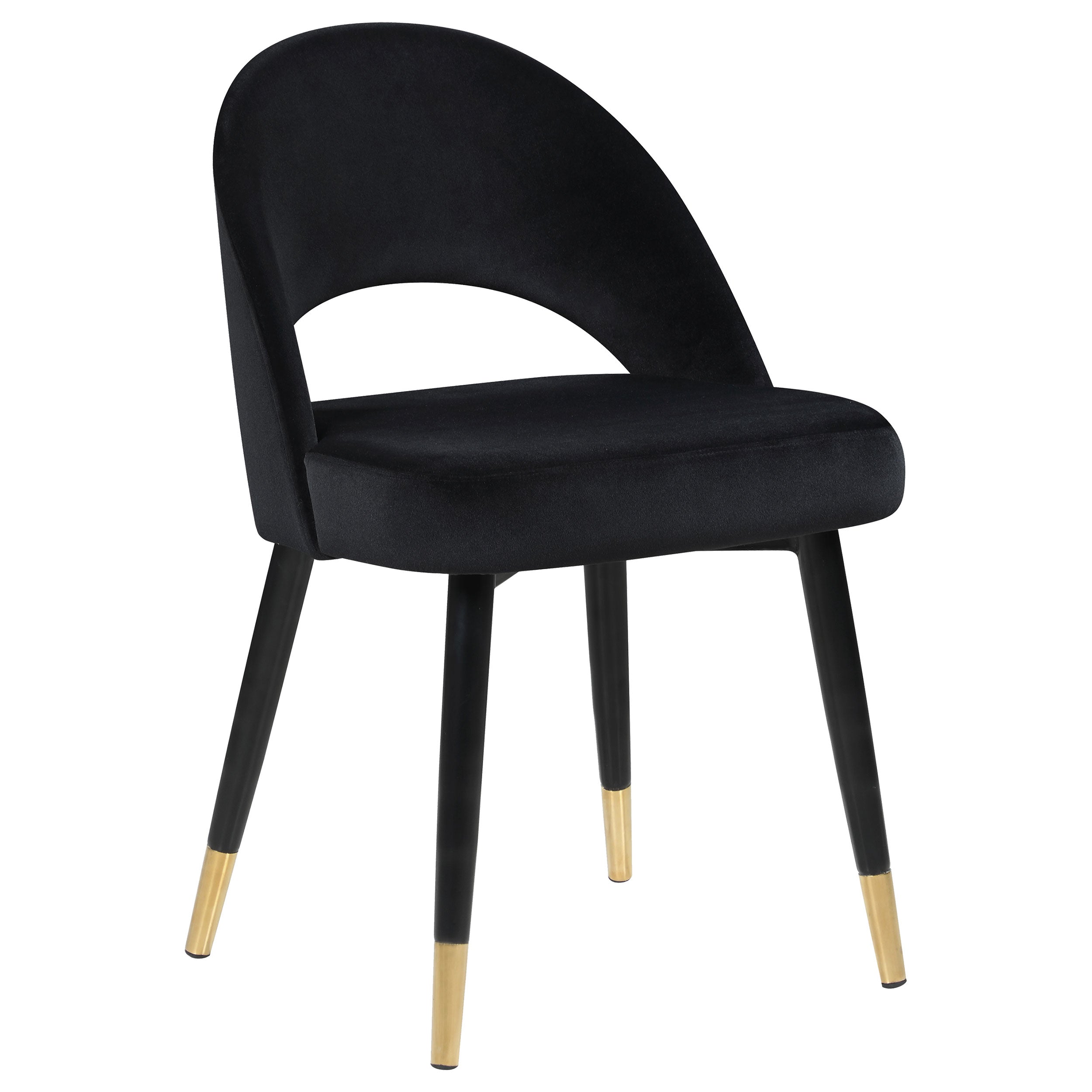 Lindsey Upholstered Dining Side Chair Black (Set of 2) — view 3