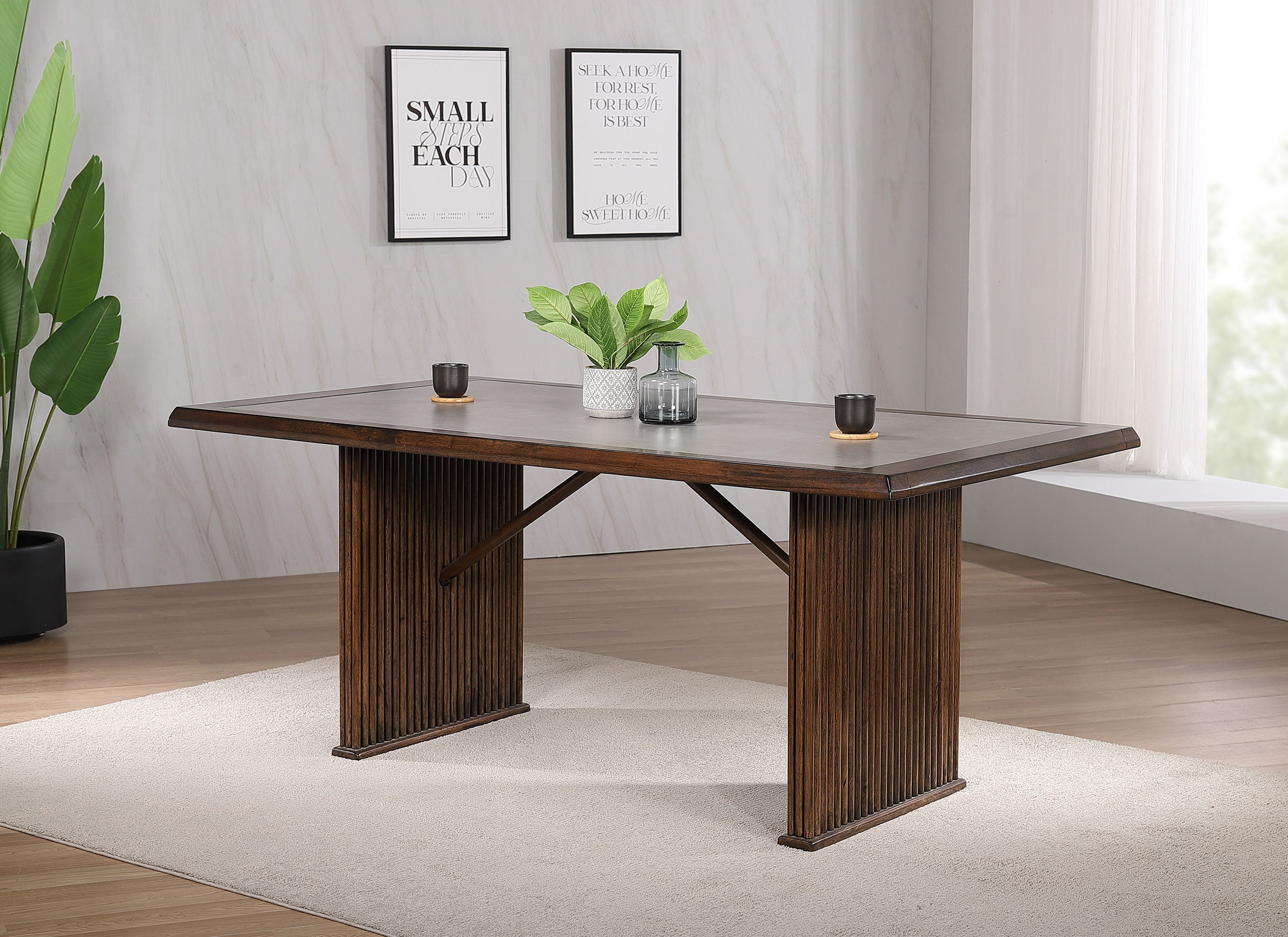 Sherwood 72-inch Rectangular Dining Table Brown — view 2