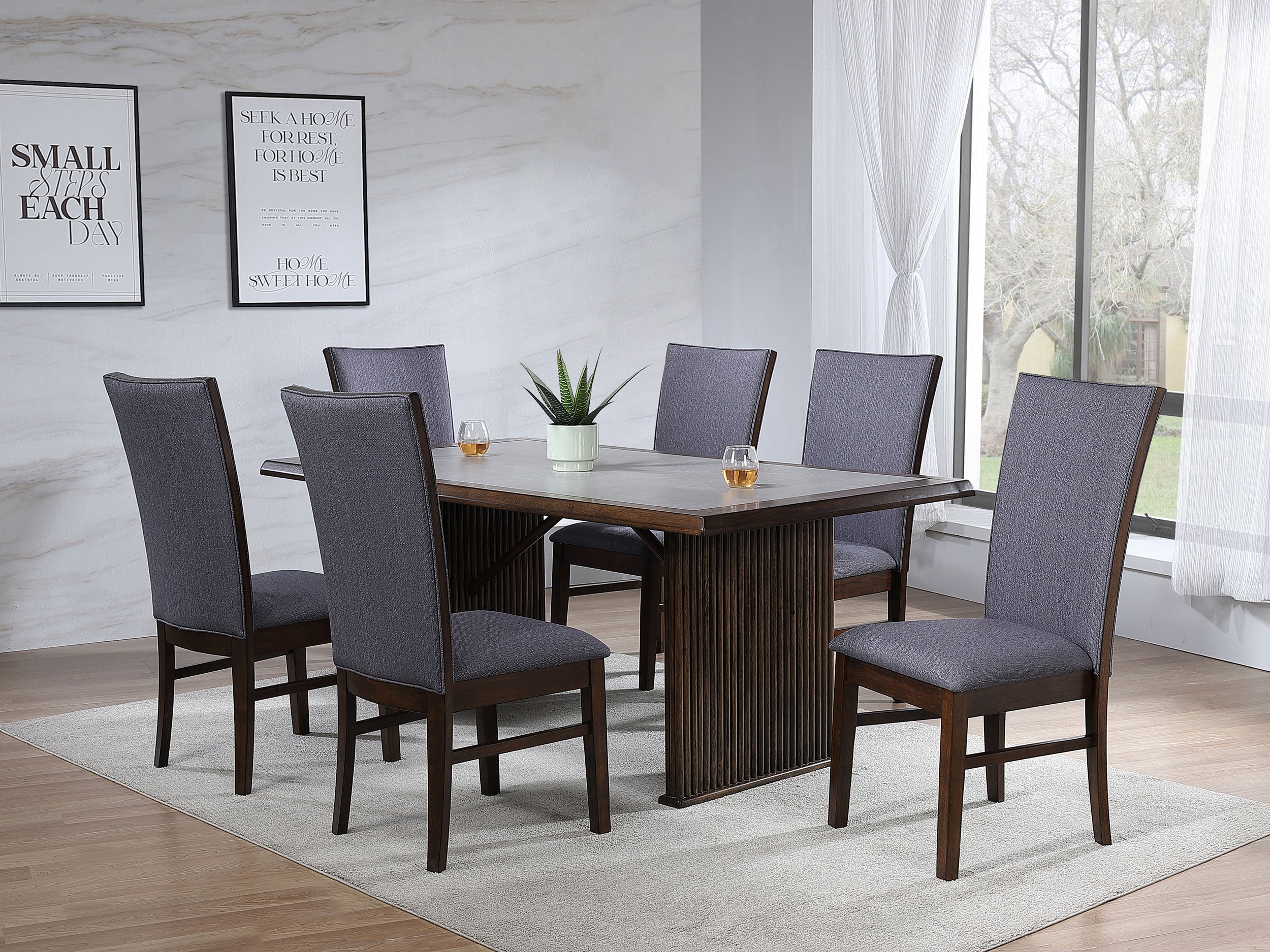 Sherwood Upholstered Dining Side Chair Grey (Set of 2) — view 14