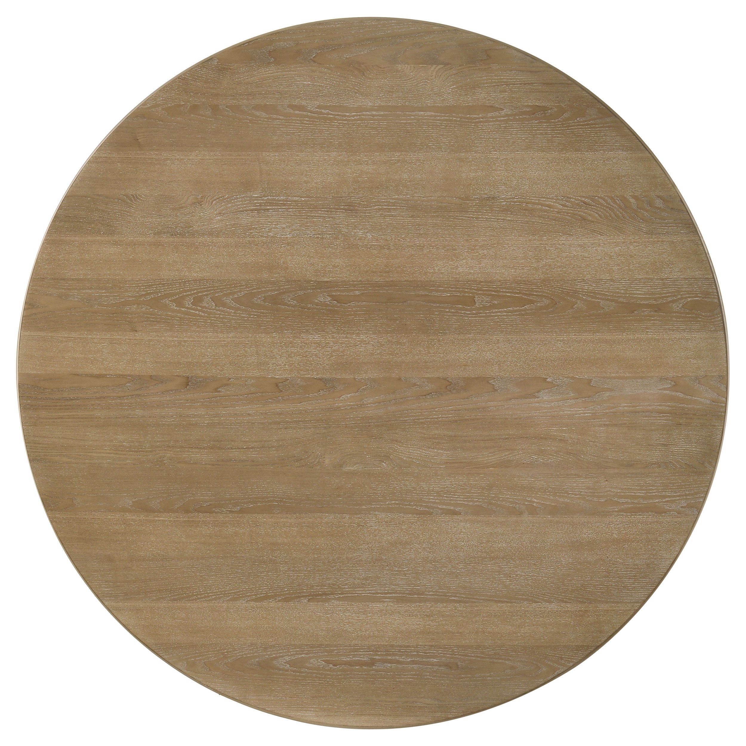 Adina 53-inch Round Wood Dining Table Distressed Light Brown — view 5