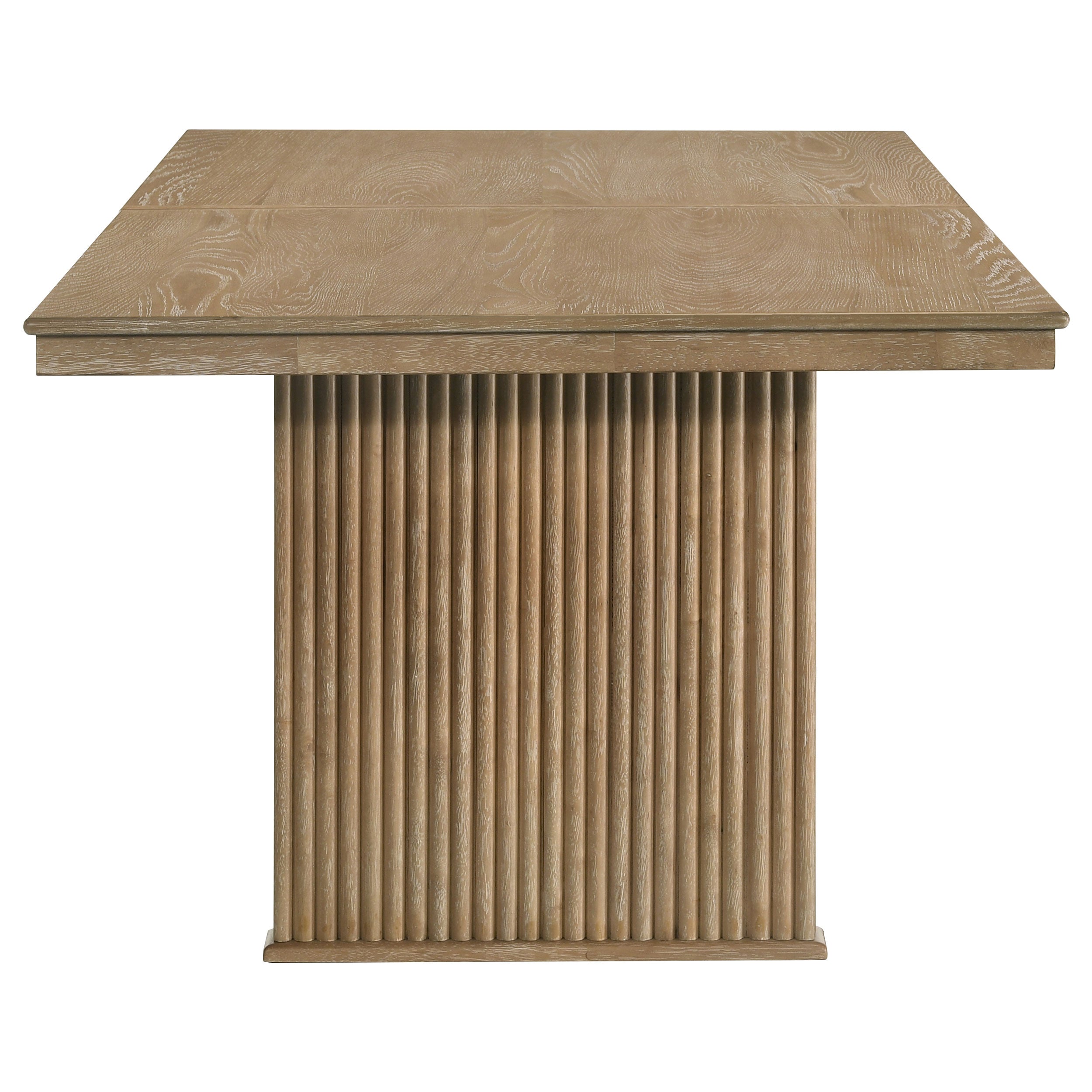 Adina 89-inch Extension Dining Table Distressed Light Brown — view 7