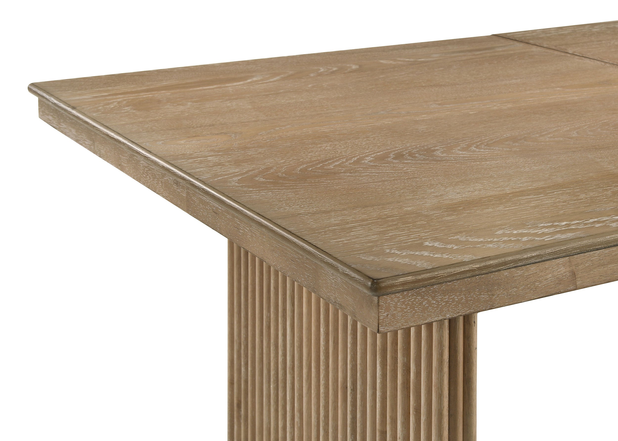Adina 89-inch Extension Dining Table Distressed Light Brown — view 10