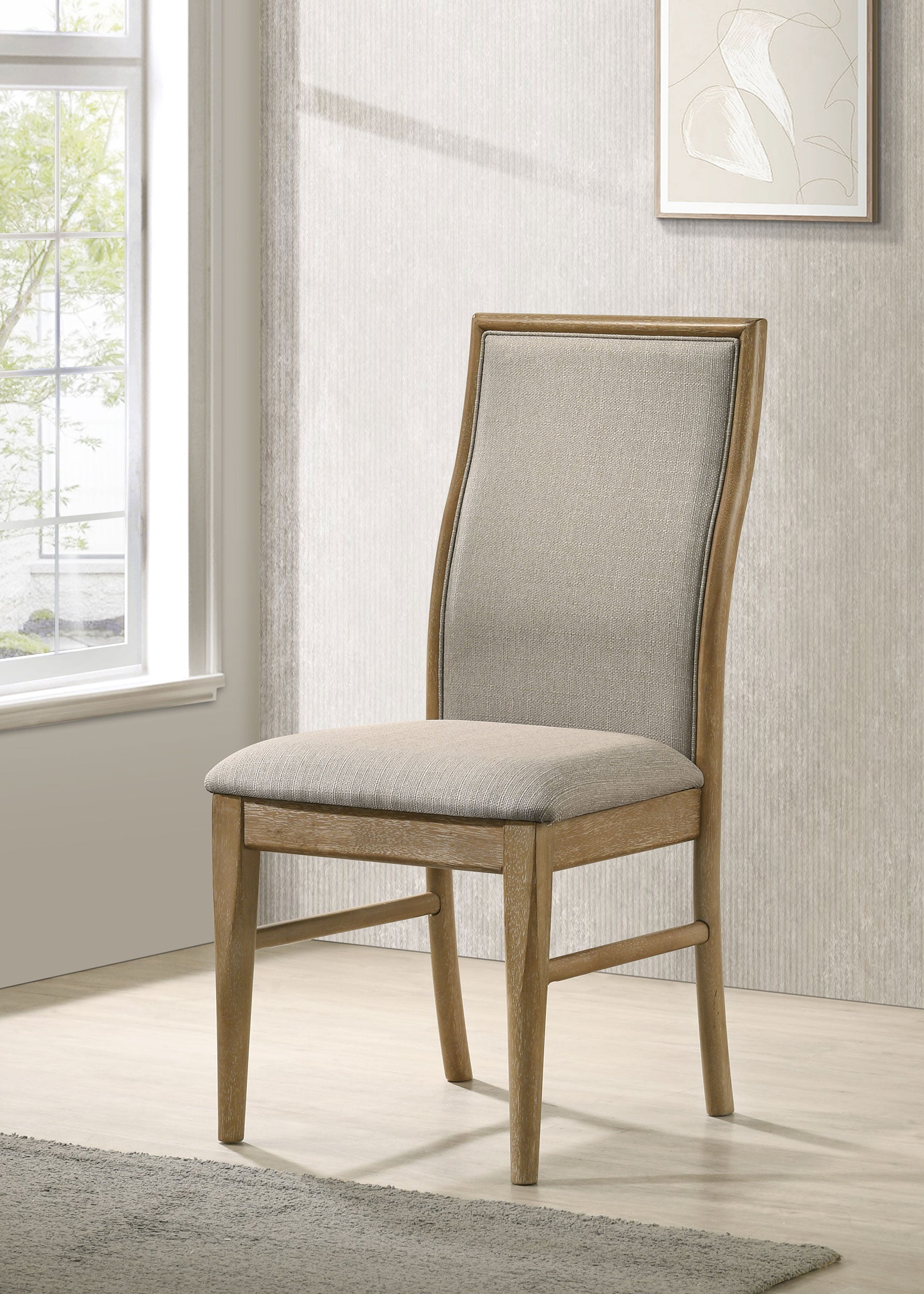Adina Upholstered Dining Side Chair Barley (Set of 2) — view 2