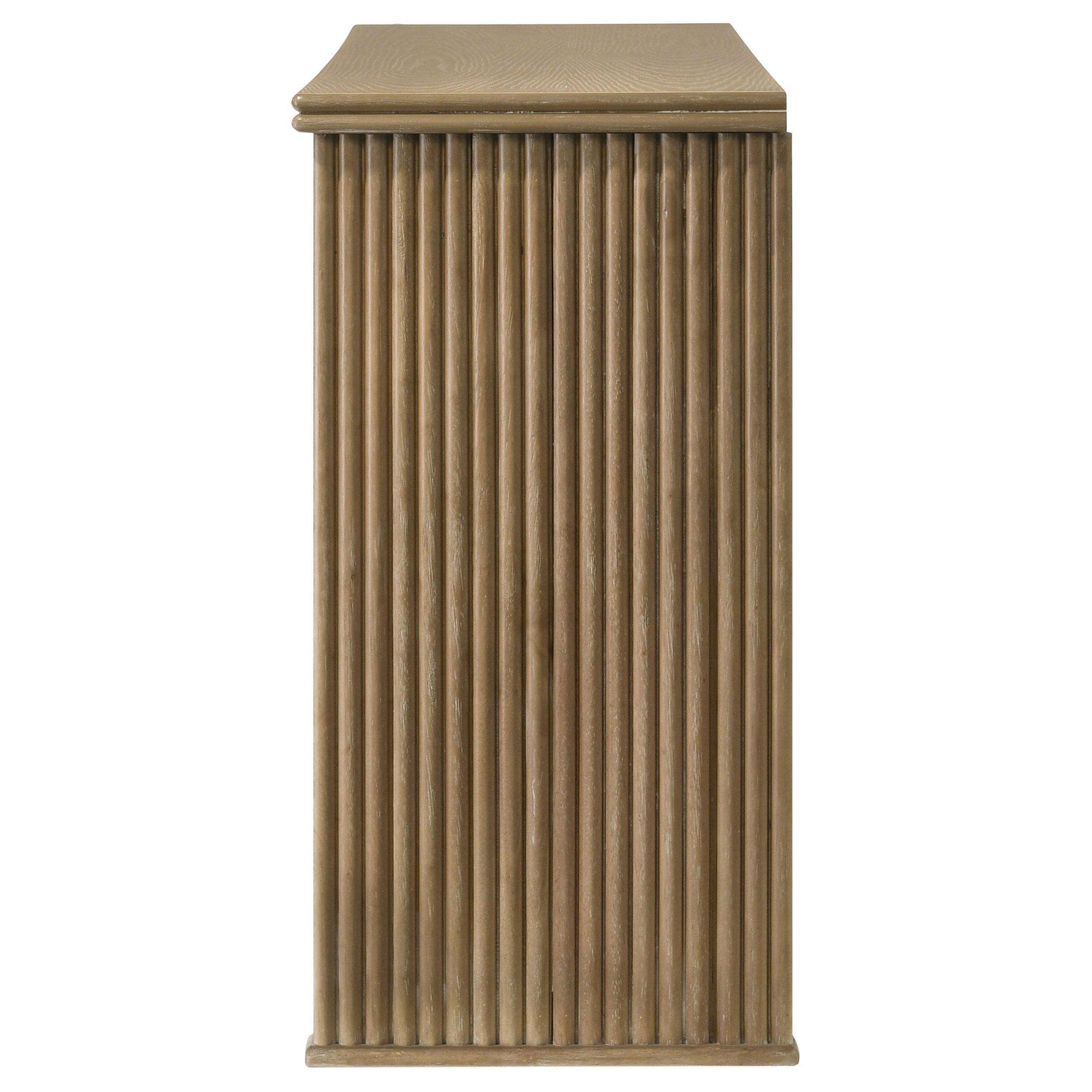 Adina 3-door 59-inch Sideboard Server Distressed Light Brown — view 6