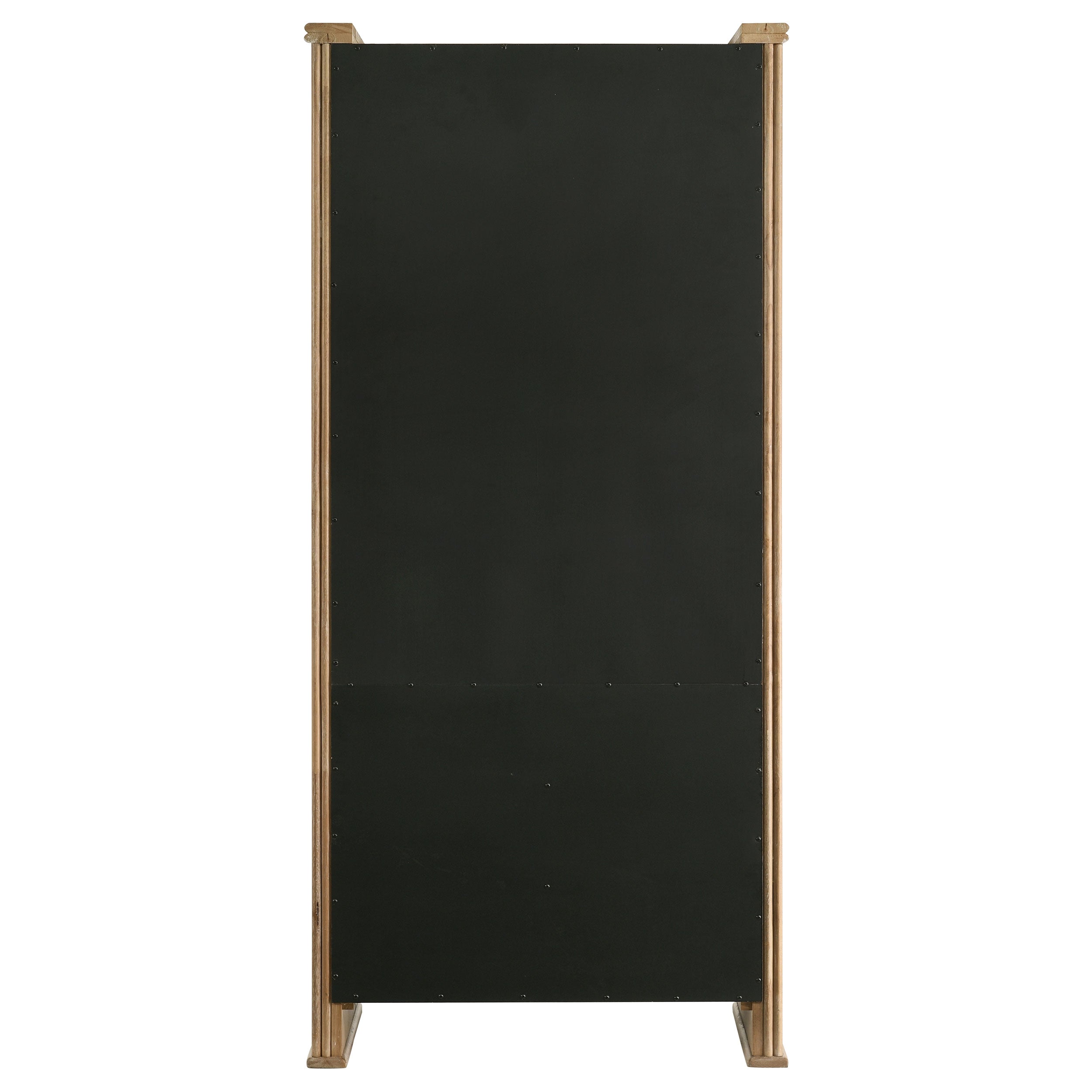 Adina 77-inch Tall Display Cabinet Distressed Light Brown — view 9