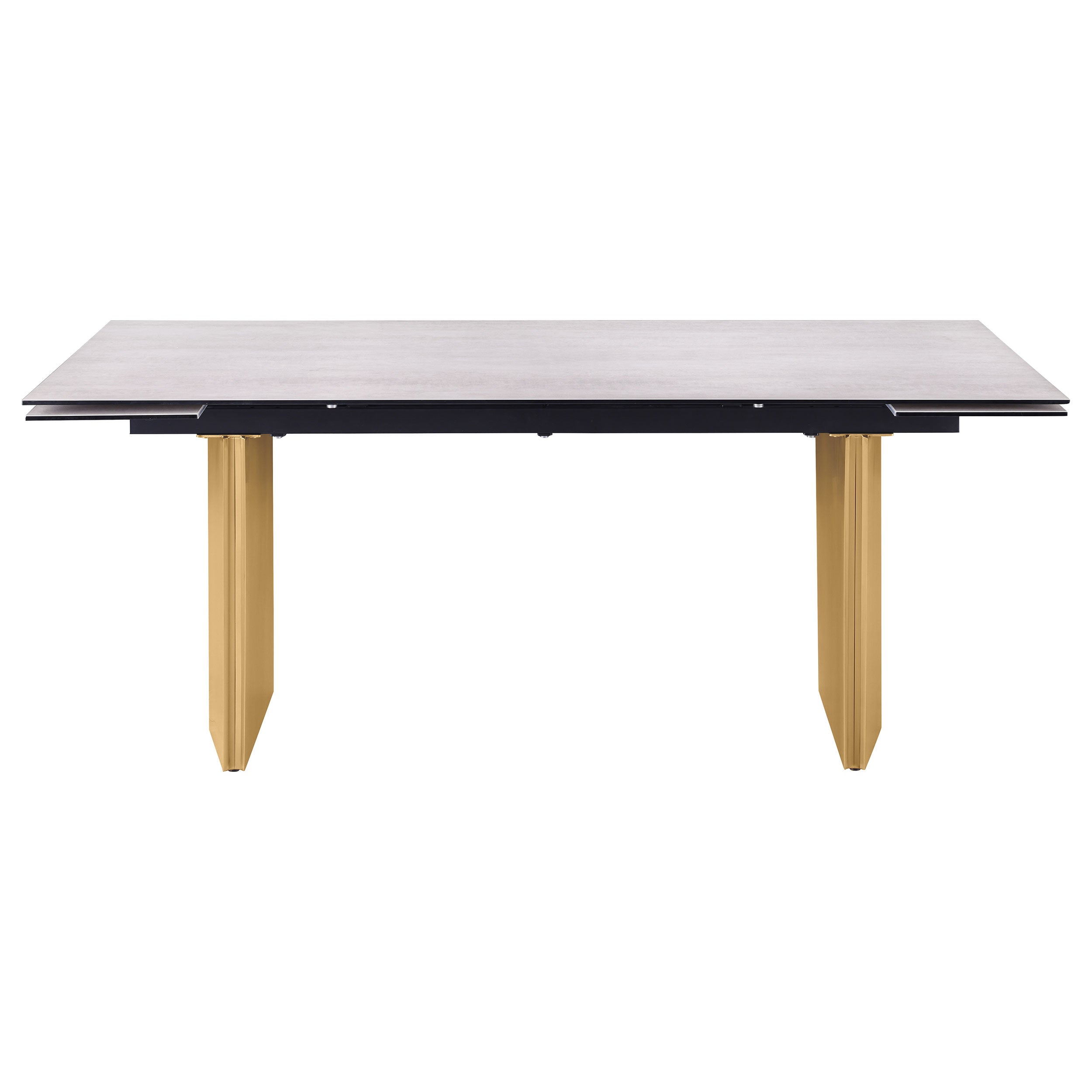 Vesa 97-inch Glass Top Extension Dining Table Beige — view 5