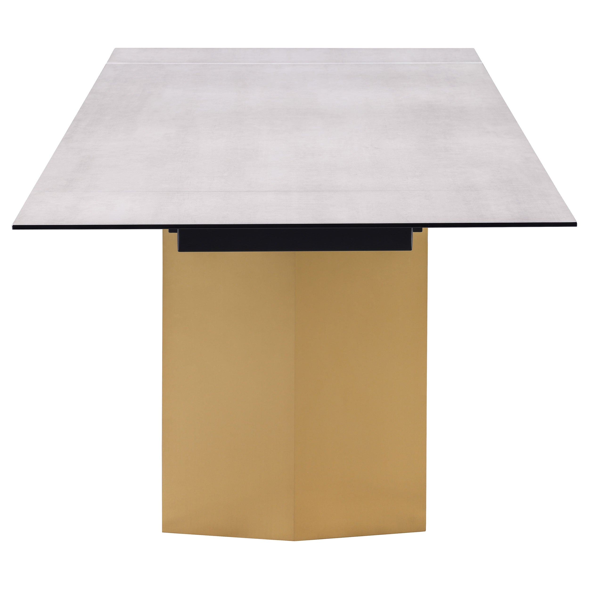 Vesa 97-inch Glass Top Extension Dining Table Beige — view 8