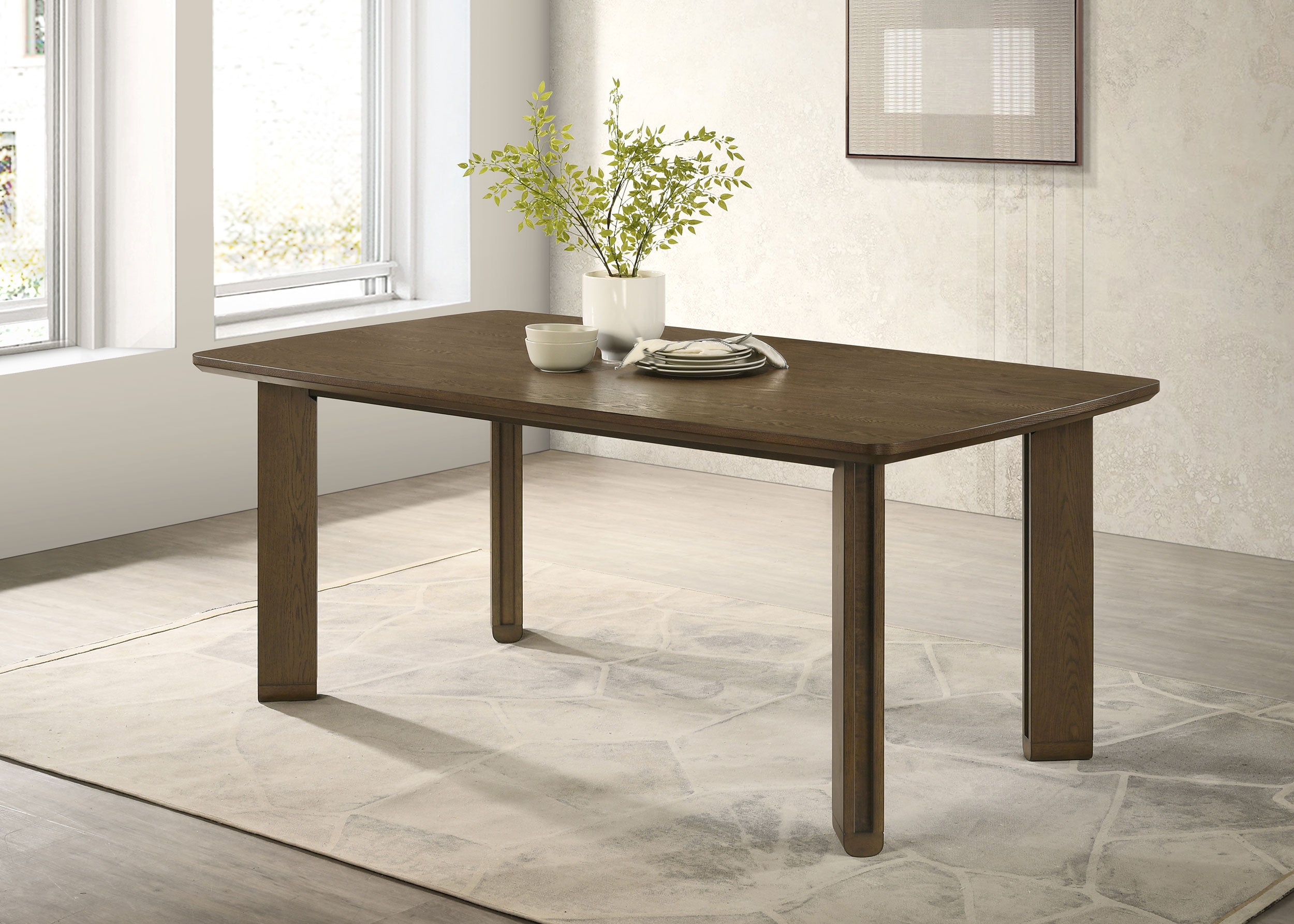 Ottowa 71-inch Rectangular Wood Dining Table Brown — view 2