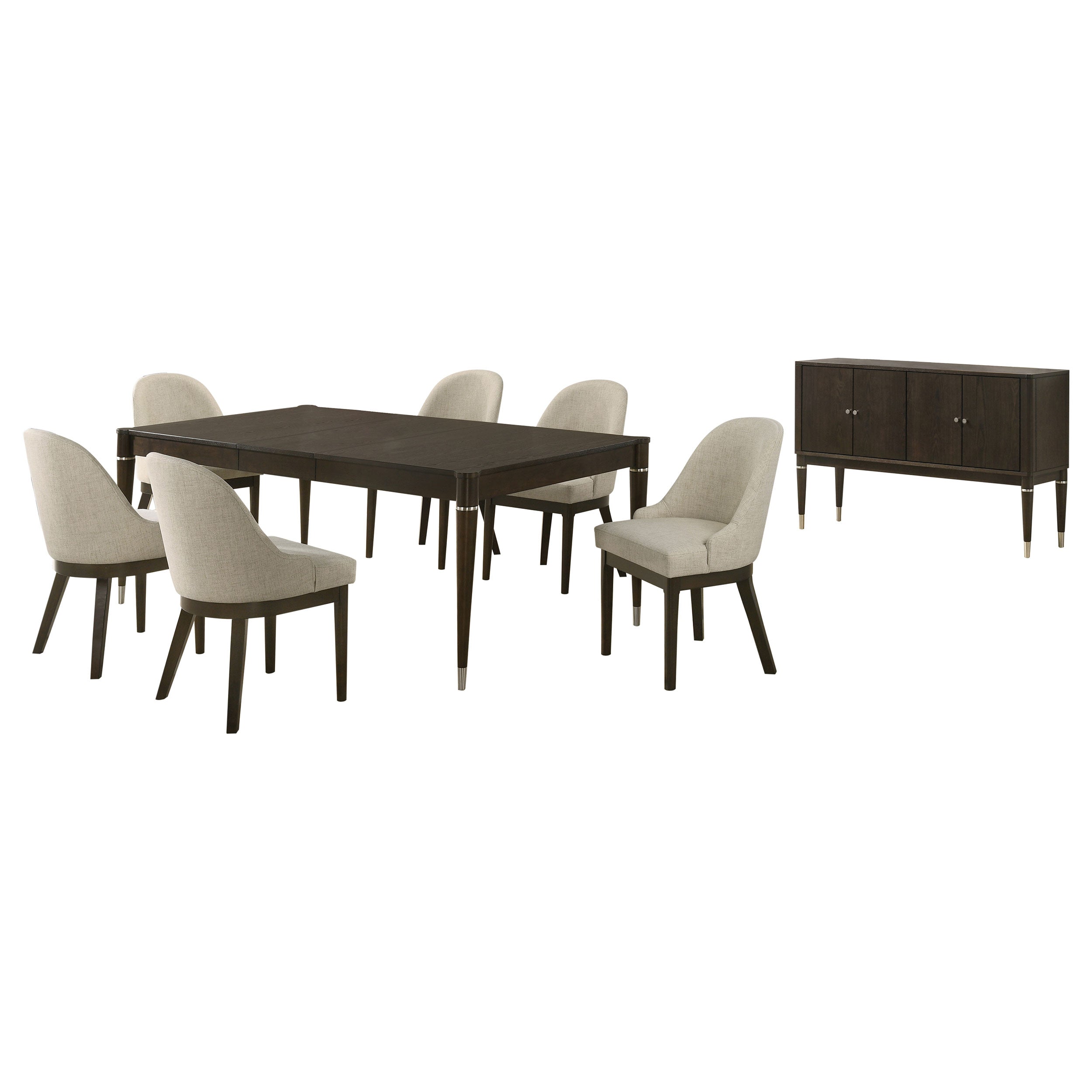 Reseda 8-piece Dining Set With Sideboard Ash Brown — view 2