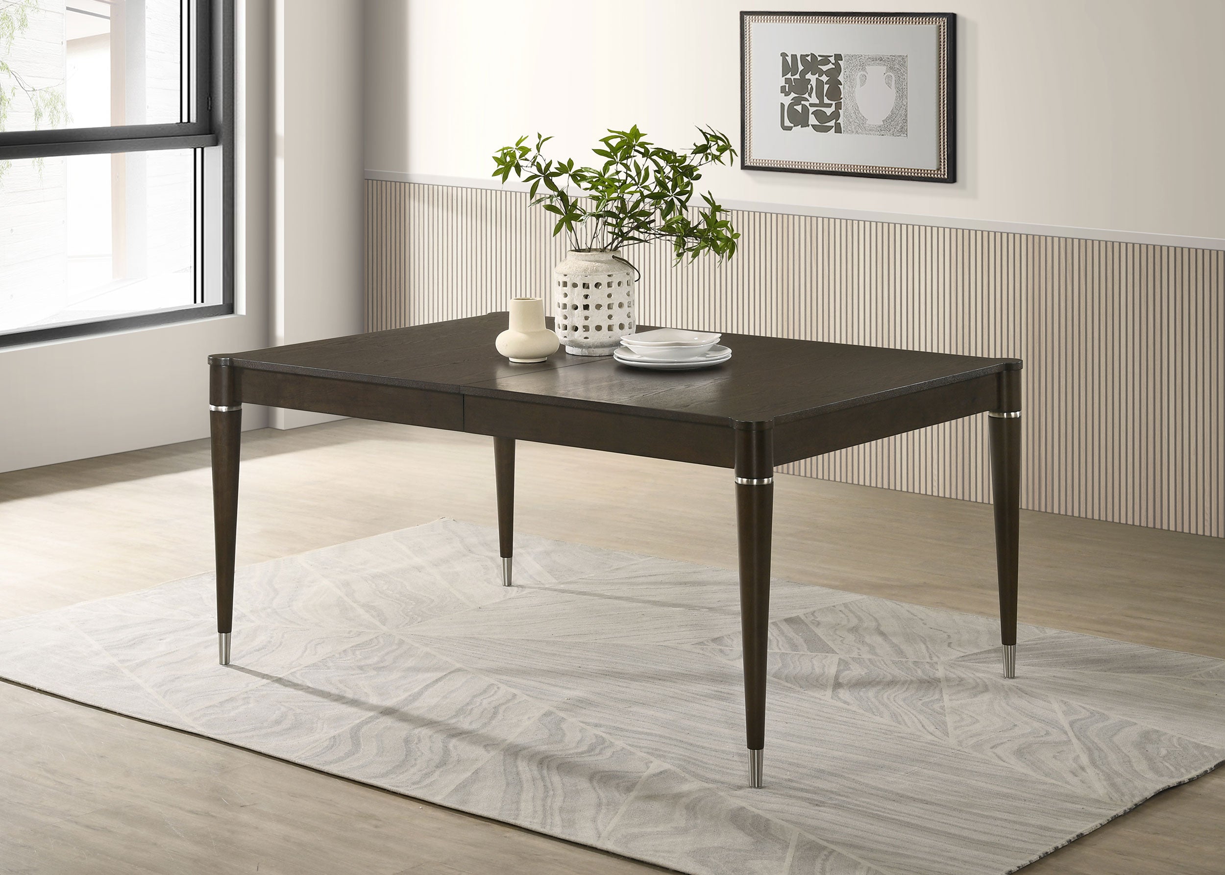 Reseda 81-inch Extension Leaf Dining Table Ash Brown — view 3