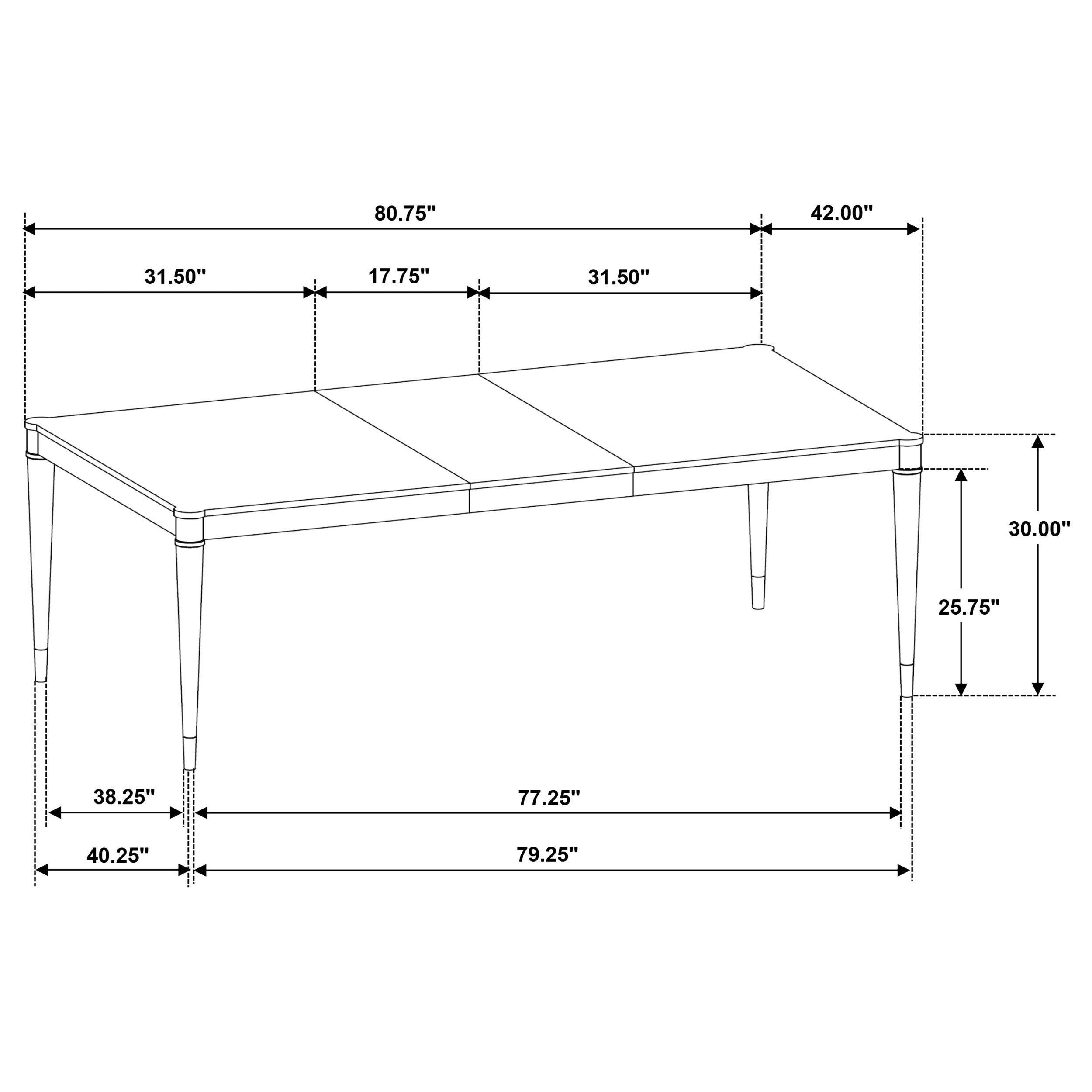 Reseda 81-inch Extension Leaf Dining Table Ash Brown — view 13