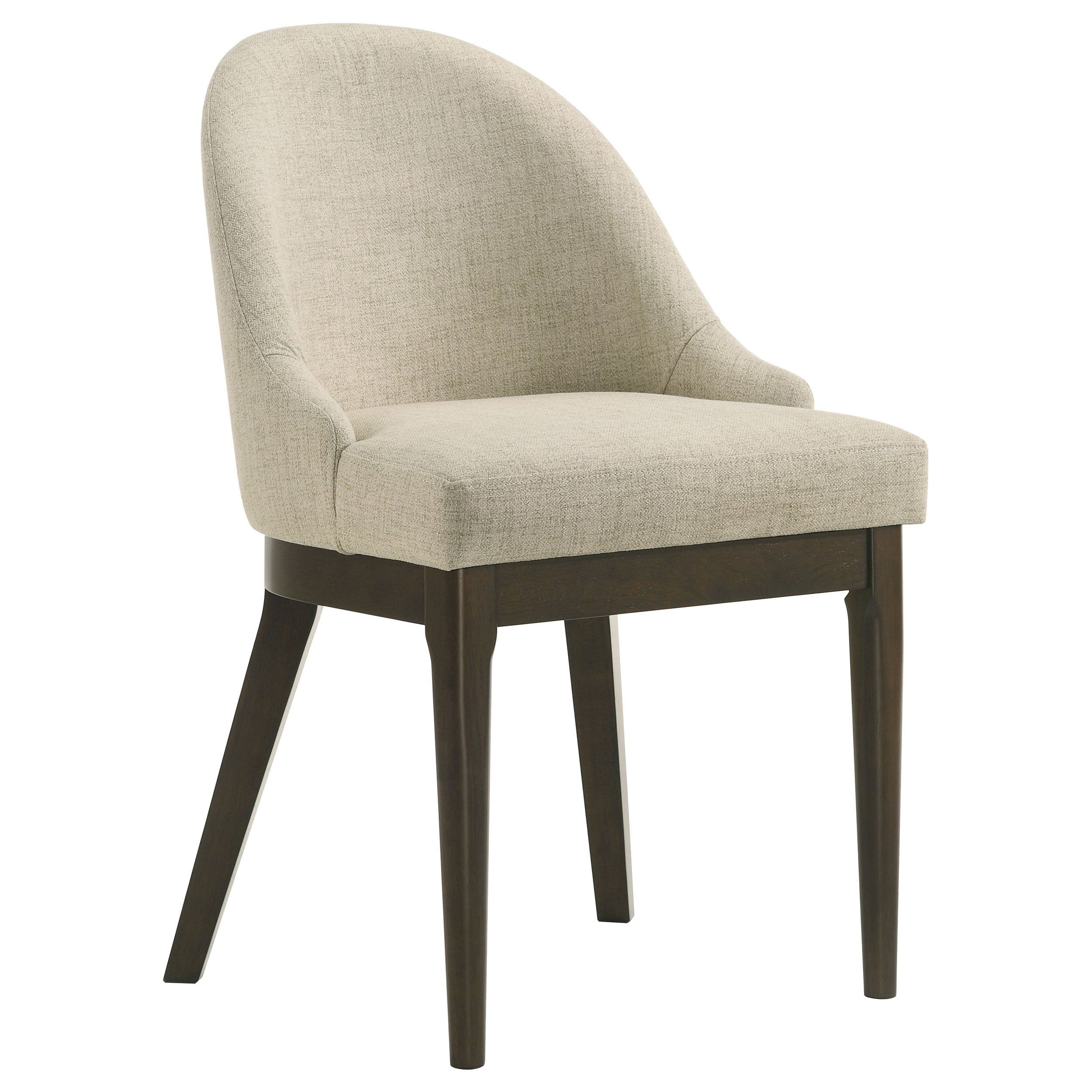 Reseda Upholstered Dining Side Chair Beige (Set of 2) — view 3