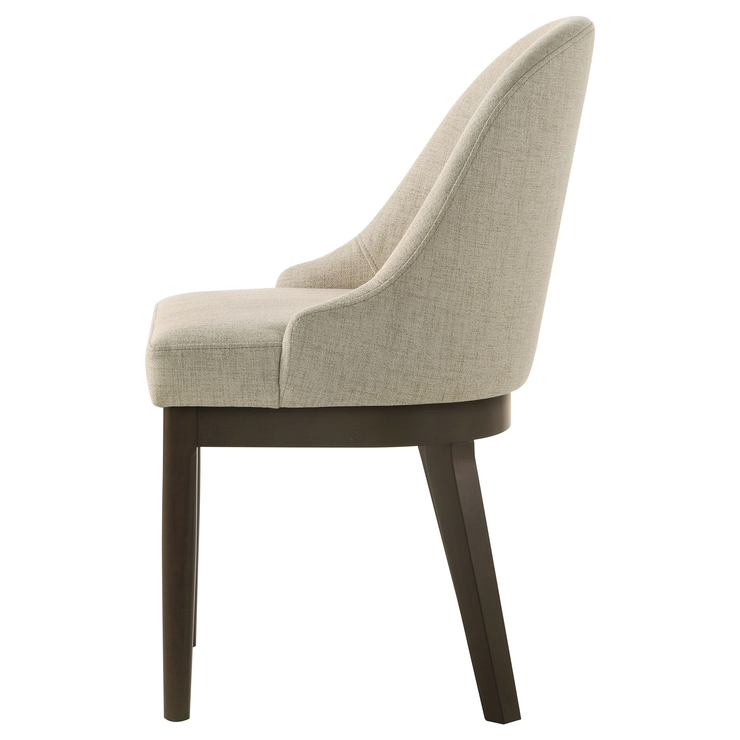 Reseda Upholstered Dining Side Chair Beige (Set of 2) — view 6