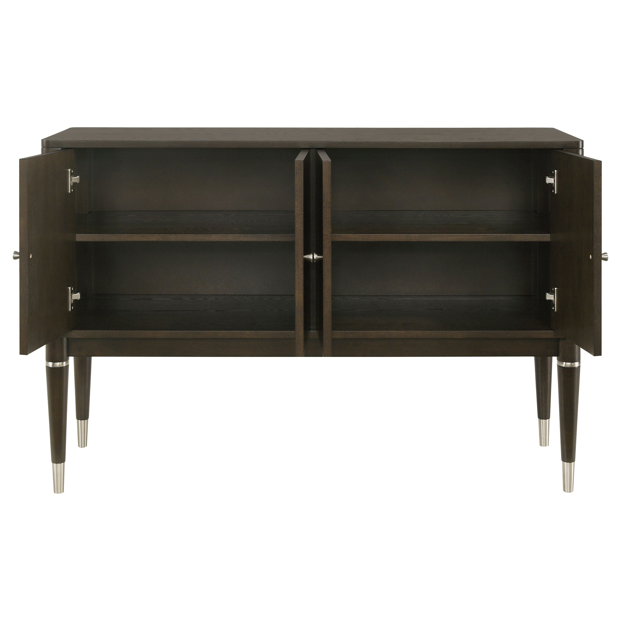 Reseda 4-door Dining Sideboard Server with Shelves Ash Brown — view 4