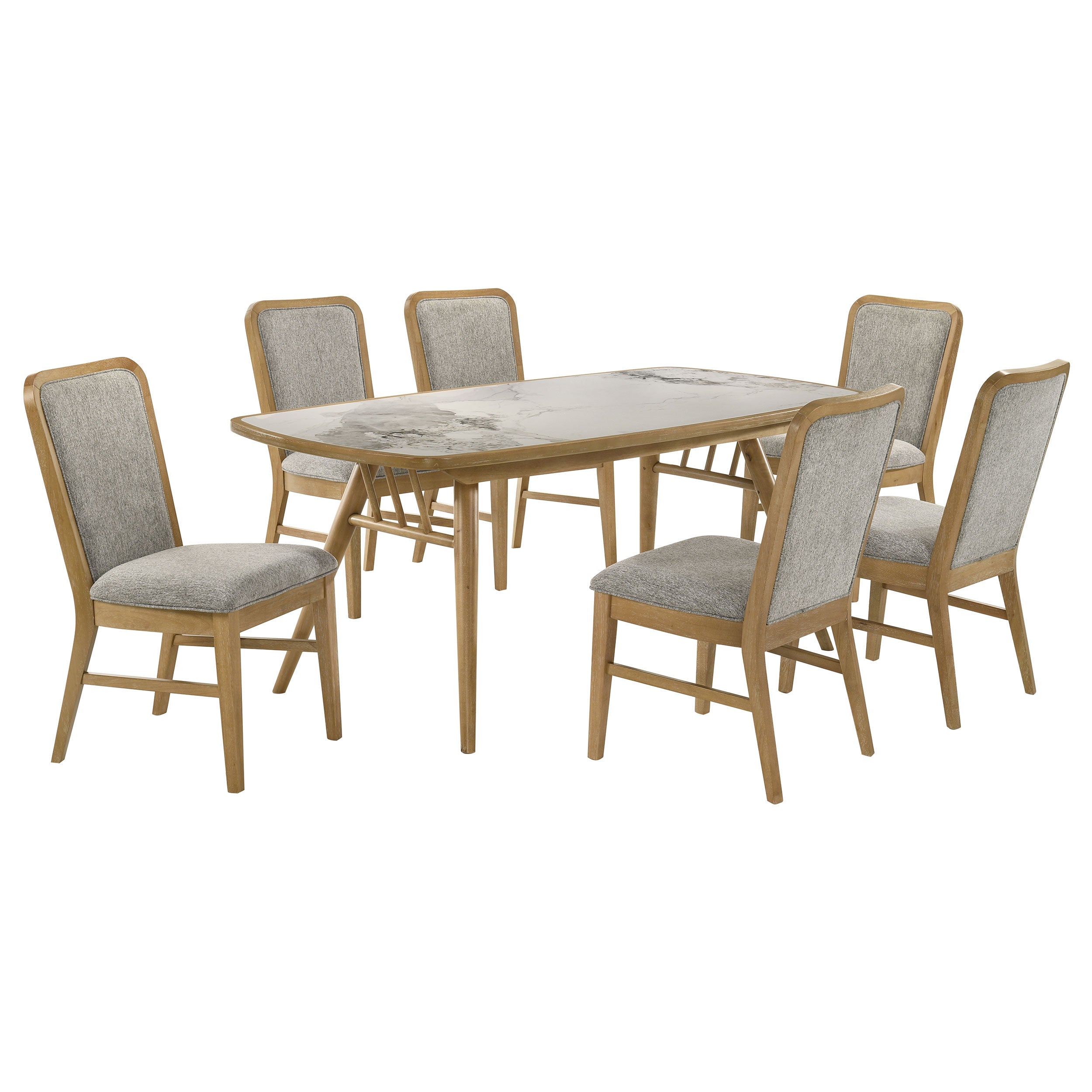 Croyden 7-piece Rectangular Dining Set Weathered Natural — view 2